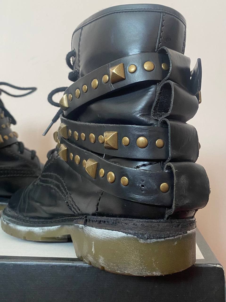 See by Chloe See by Chloé Avant garde Leather Studded Accent Combat Boots Size US 7 / IT 37 - 7 Thumbnail