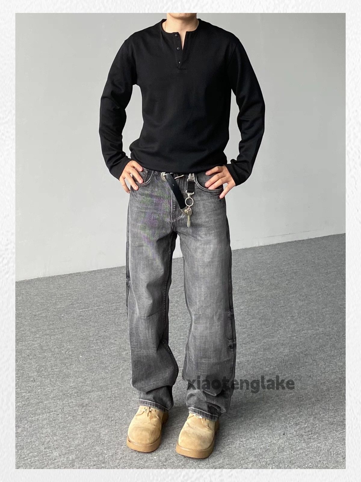 Vintage Unisex washed faded loose baggy hiphop yuppie jeans Size US 38 / EU 54 - 6 Thumbnail