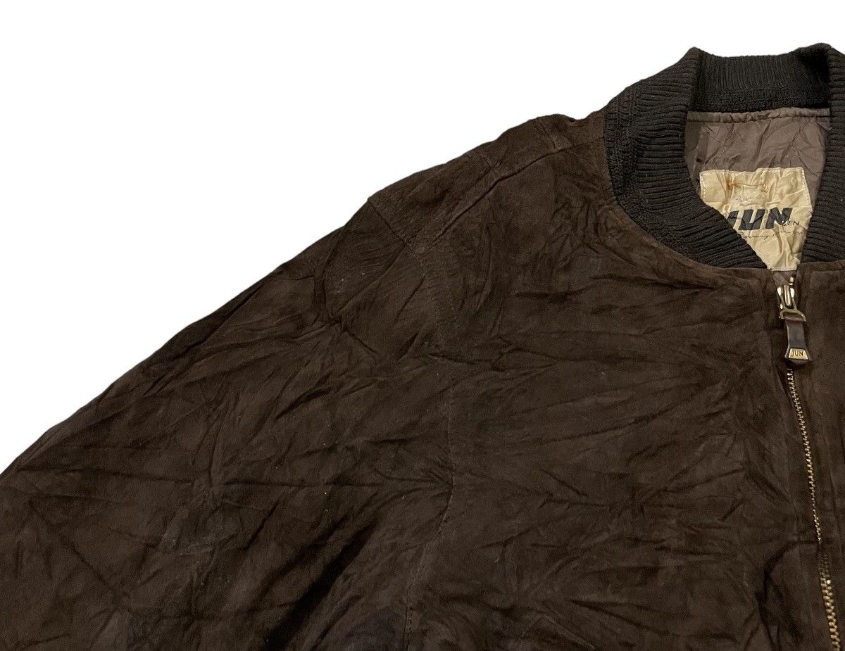 Leather Vintage Jun Men Suede Pigskin Leather Bomber Jacket Size US M / EU 48-50 / 2 - 6 Thumbnail