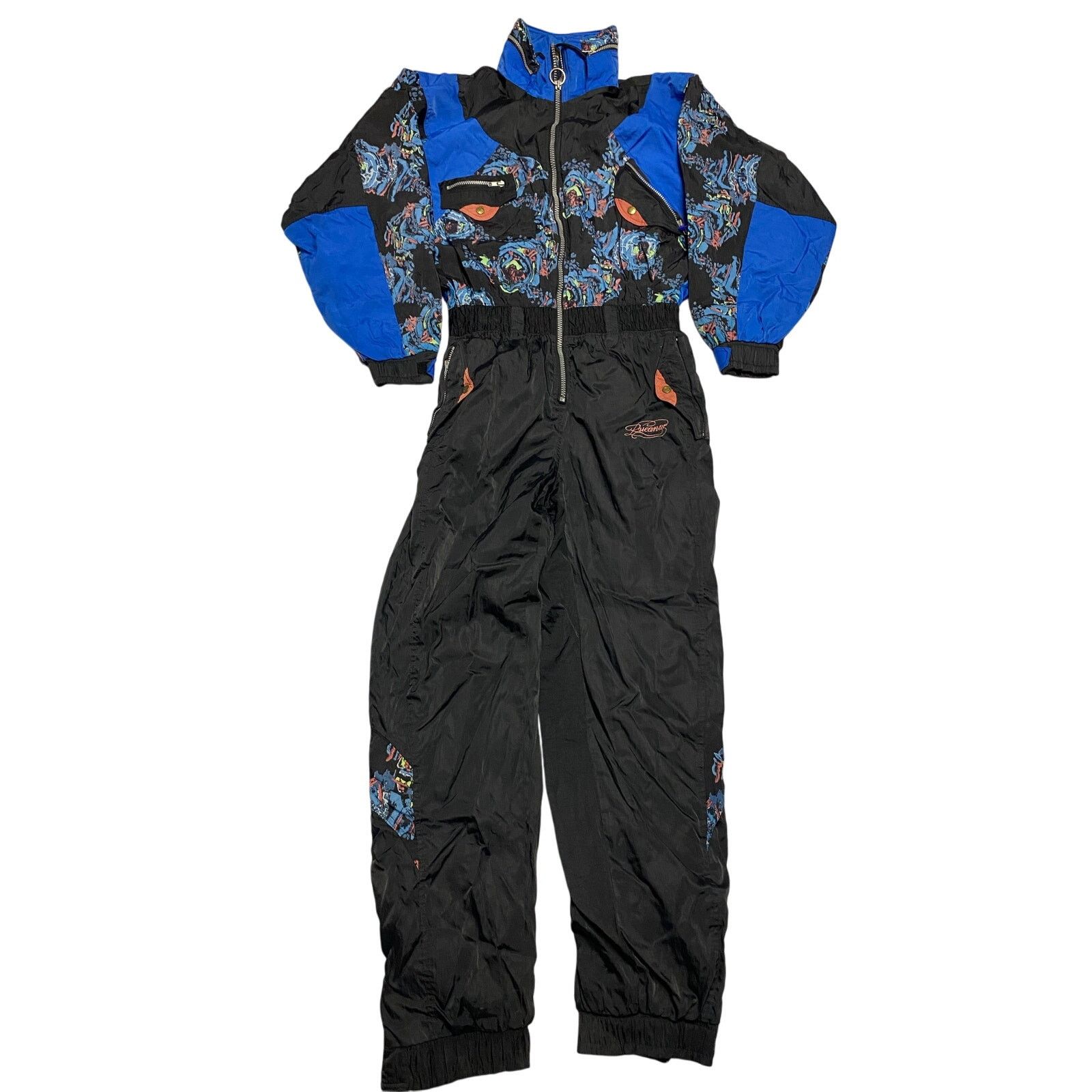 Vintage Rare Vintage Rucanor Ski Suit snow bib XL Black Blue Size XL / US 12-14 / IT 48-50 - 1 Thumbnail