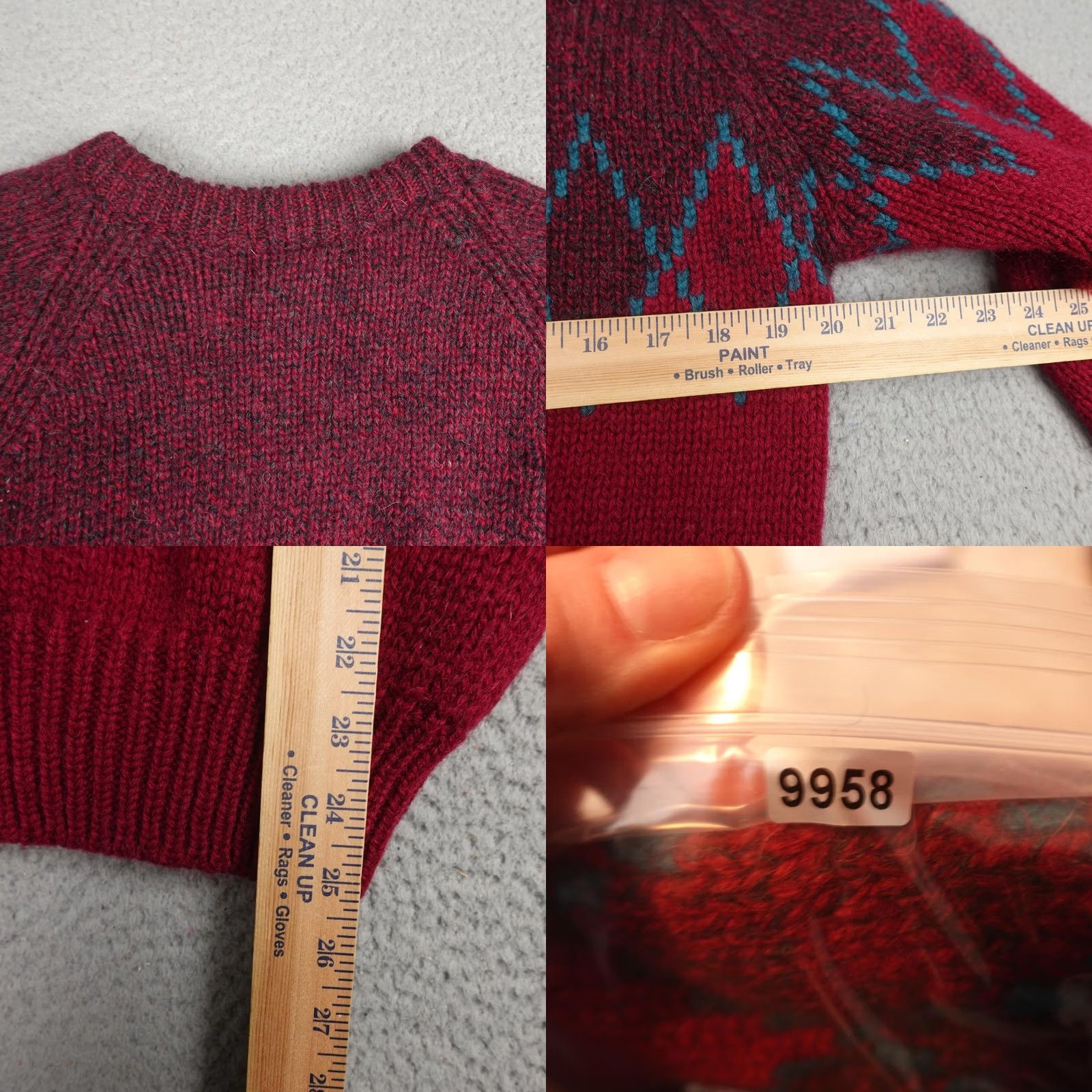 Gap VINTAGE Gap Sweater Mens Small Red Burgundy Wool Argyle Crewneck Knit 90s Size US S / EU 44-46 / 1 - 8 Thumbnail