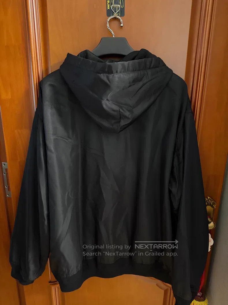 Balenciaga Balenciaga Black Satin 3B Embroidered Logo Zipper Jacket Size US XXS / EU 40 - 2 Thumbnail