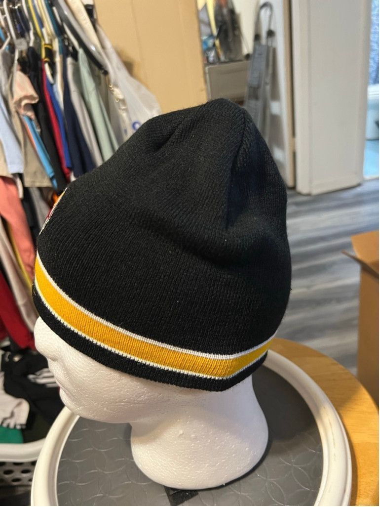 NFL Men's NFL Team Apparel Pittsburgh Steelers Black Beanie Size ONE SIZE - 2 Thumbnail