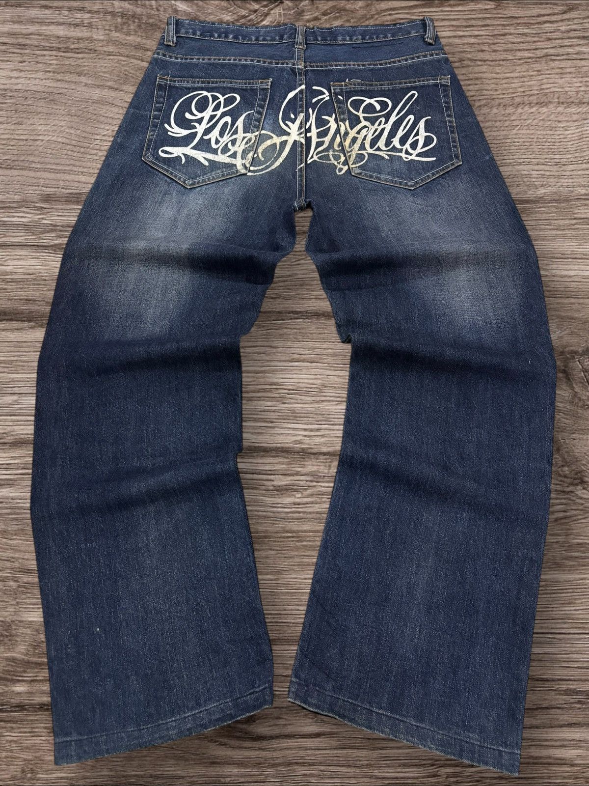 JNCO LA Los Angeles JNCO Inspired BackHit Embroidered Baggy Jeans Size US 32 / EU 48 - 1 Thumbnail