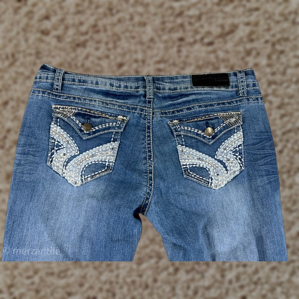 Vintage Premiere Blue Denim Bootcut Jeans Womens Size 12 Slim