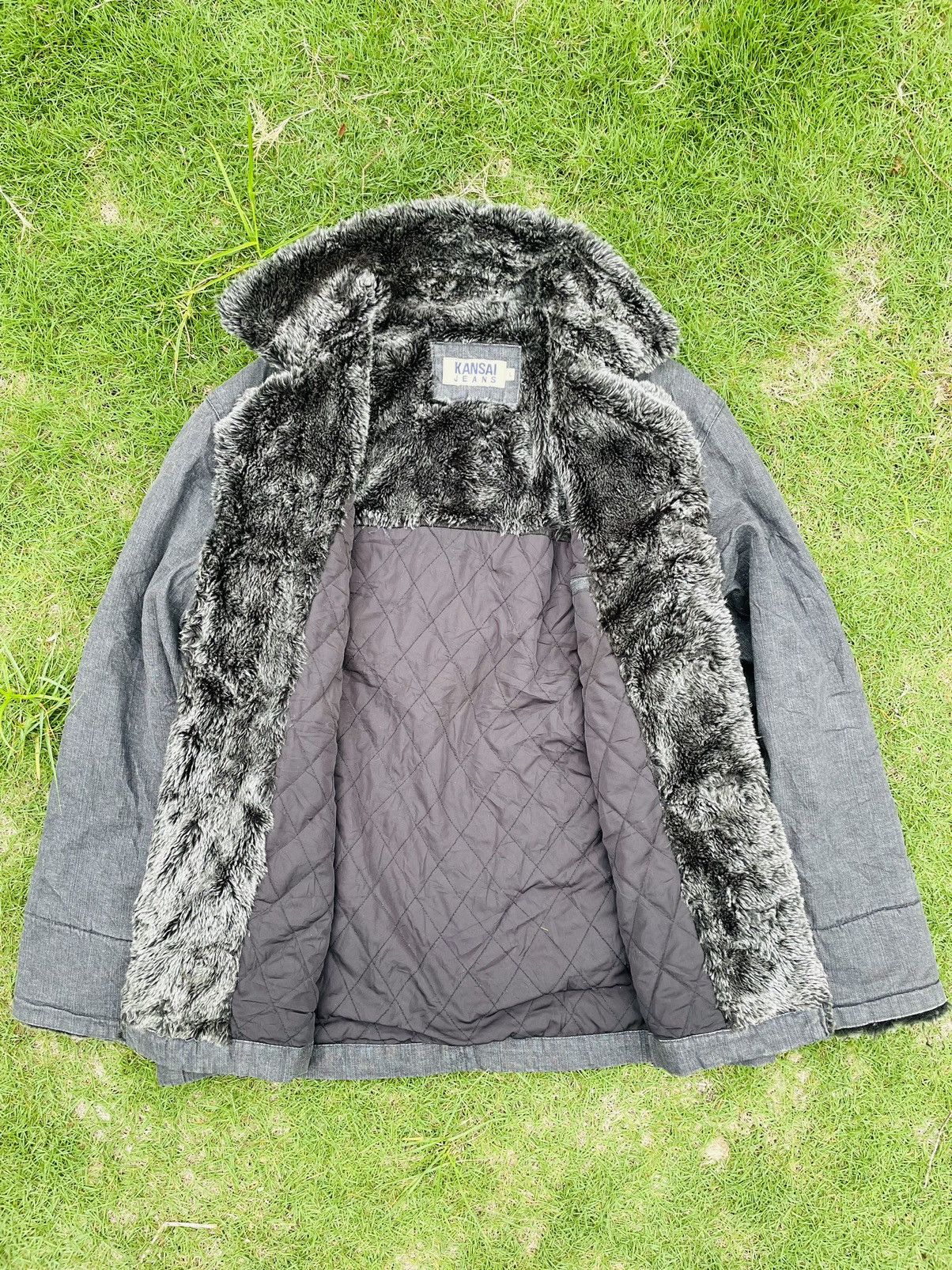 Kansai Yamamoto 🔥Kansai Yamamoto Jeans Fur Jacket 🔥 Size US L / EU 52-54 / 3 - 2 Thumbnail
