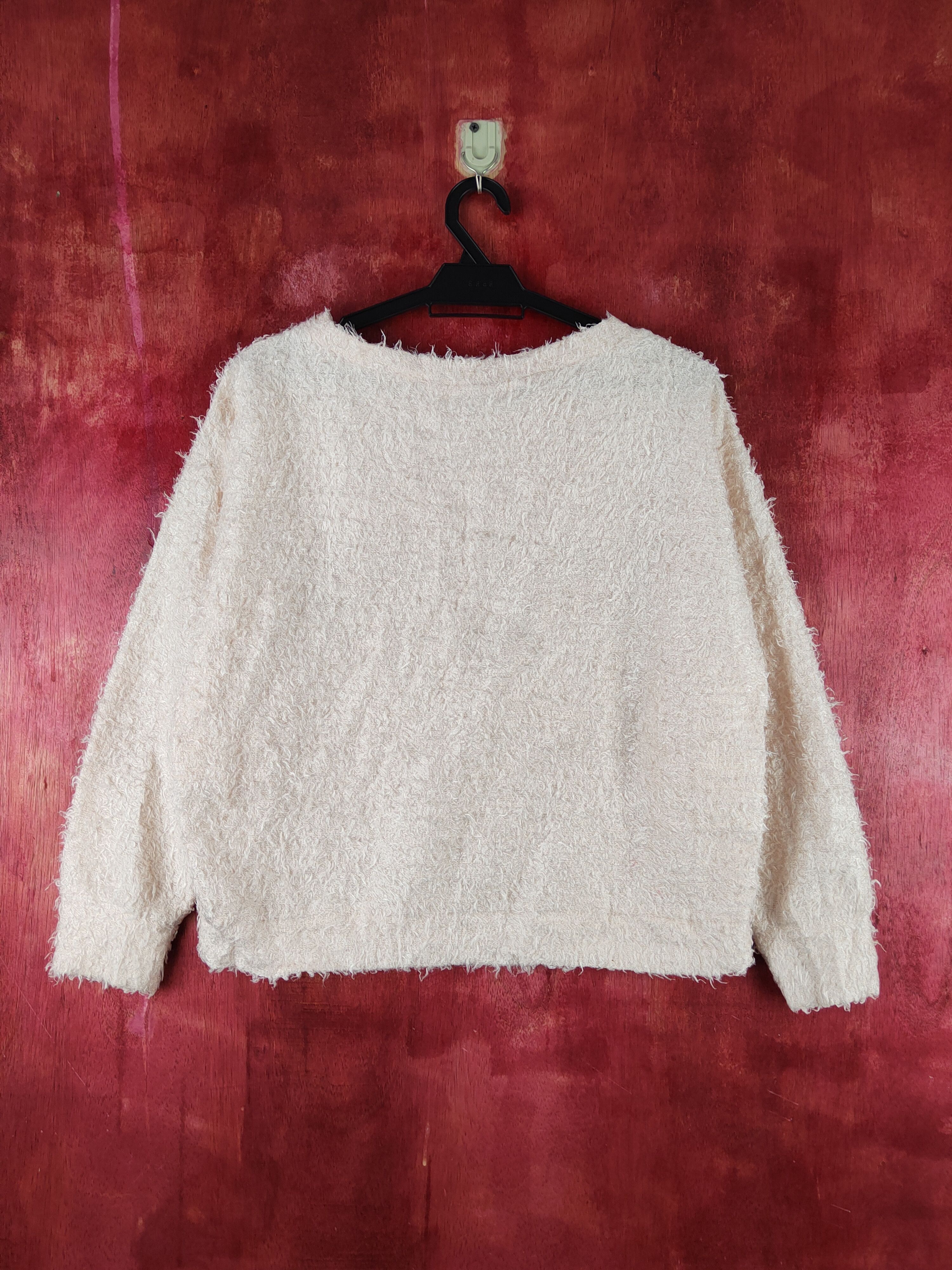 Japanese Brand Galyge Light Peach Shag Shaggy Fur Mohair Knitwear #S1929 Size S / US 4 / IT 40 - 7 Thumbnail