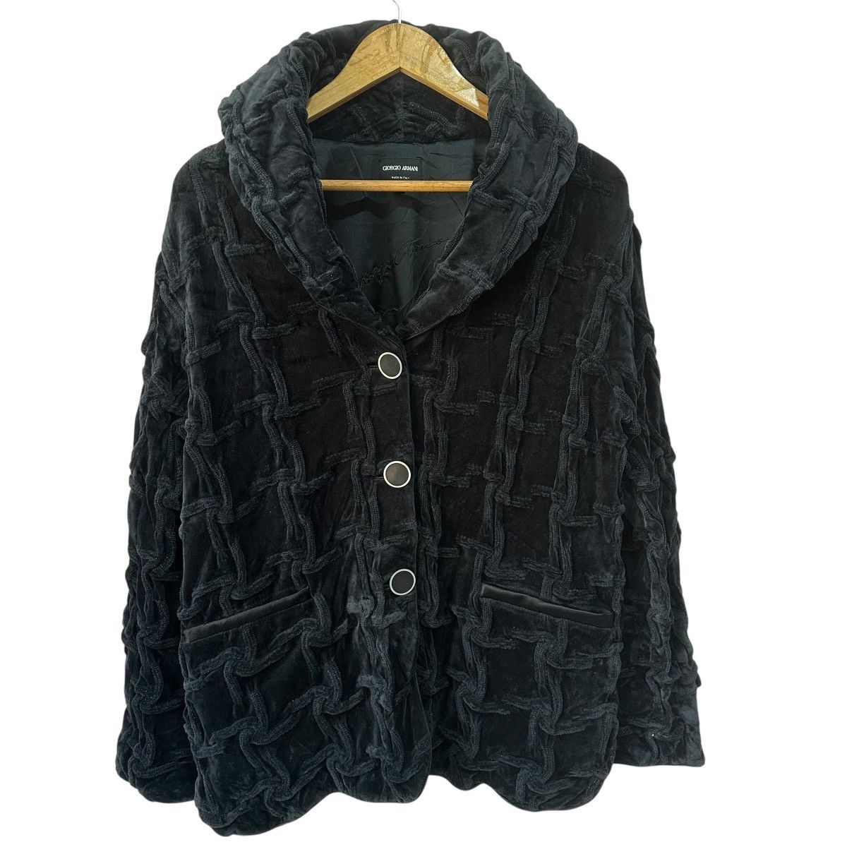 Giorgio Armani Vintage GIORGIO ARMANI Quilted Velvet Jacket Made in Italy Size M / US 6-8 / IT 42-44 - 1 Thumbnail