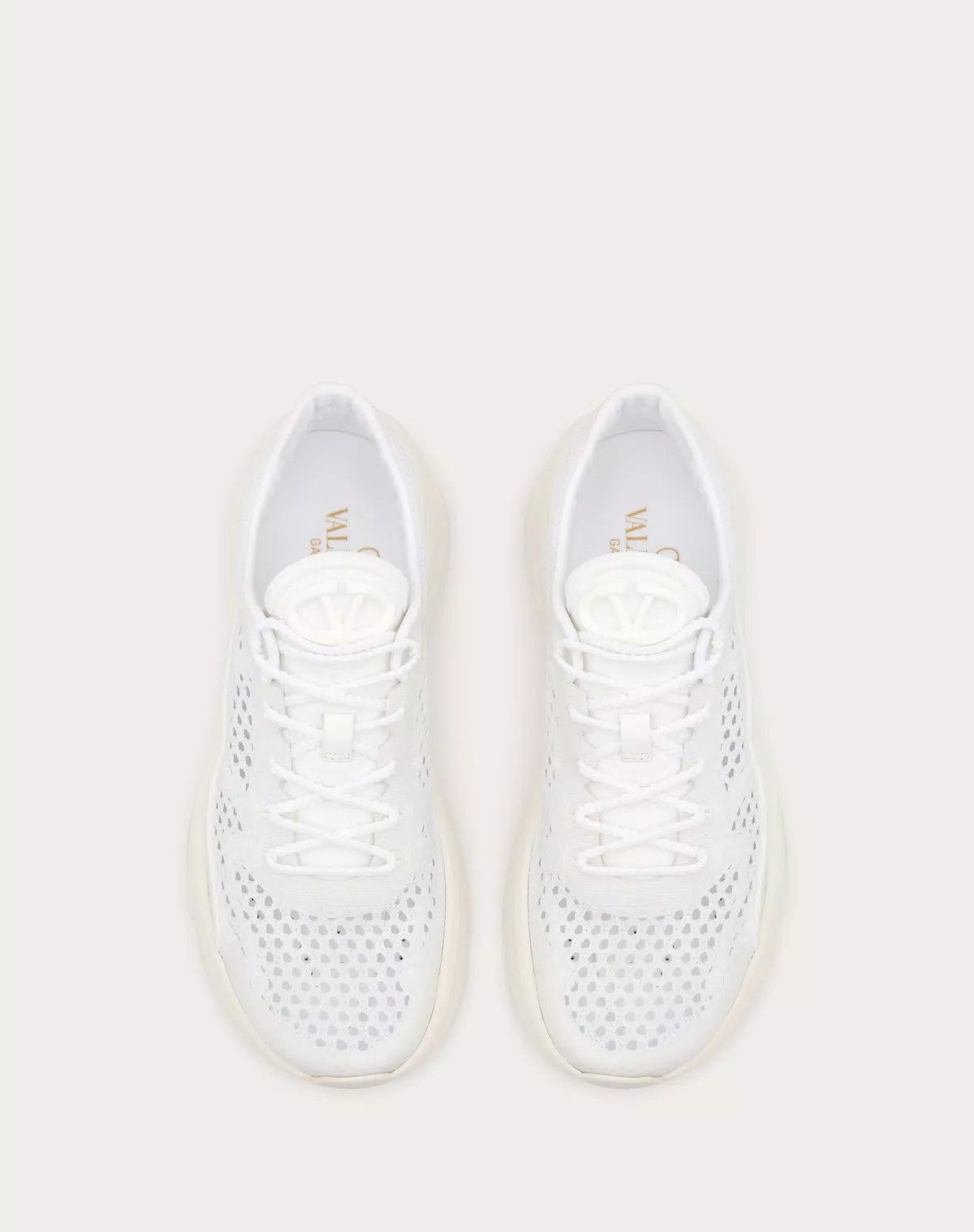 Valentino o1s1wg110426 True Actress Mesh Sneakers in White Size US 7 / IT 37 - 3 Thumbnail