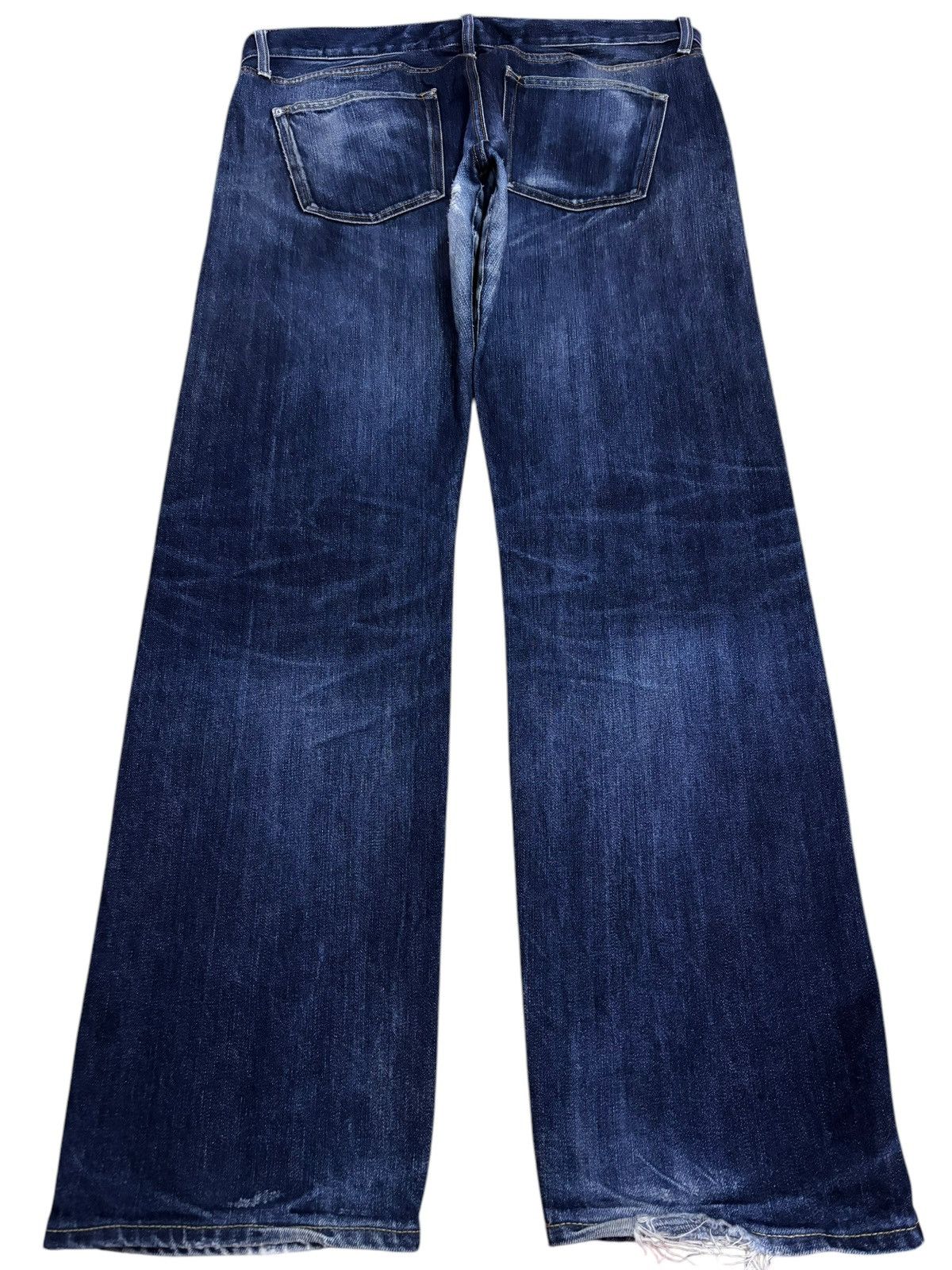 Japanese Brand × Kaihara Denim × Self Edge Vintage Kaihara Uniqlo Selvedge Blue Indigo Jeans Size US 38 / EU 54 - 3 Thumbnail