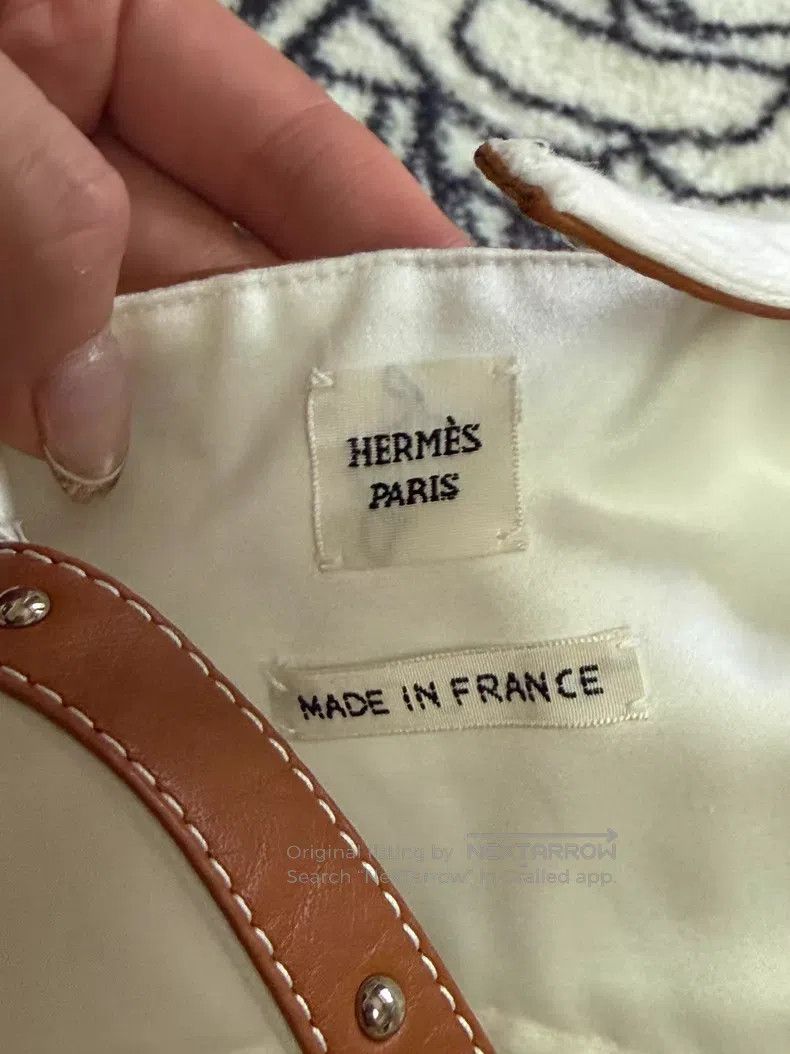 Hermes Hermes 22FW White Leather Patch Pearl Stitch Jumpsuit Runw Size 42" / US 20 - 7 Thumbnail