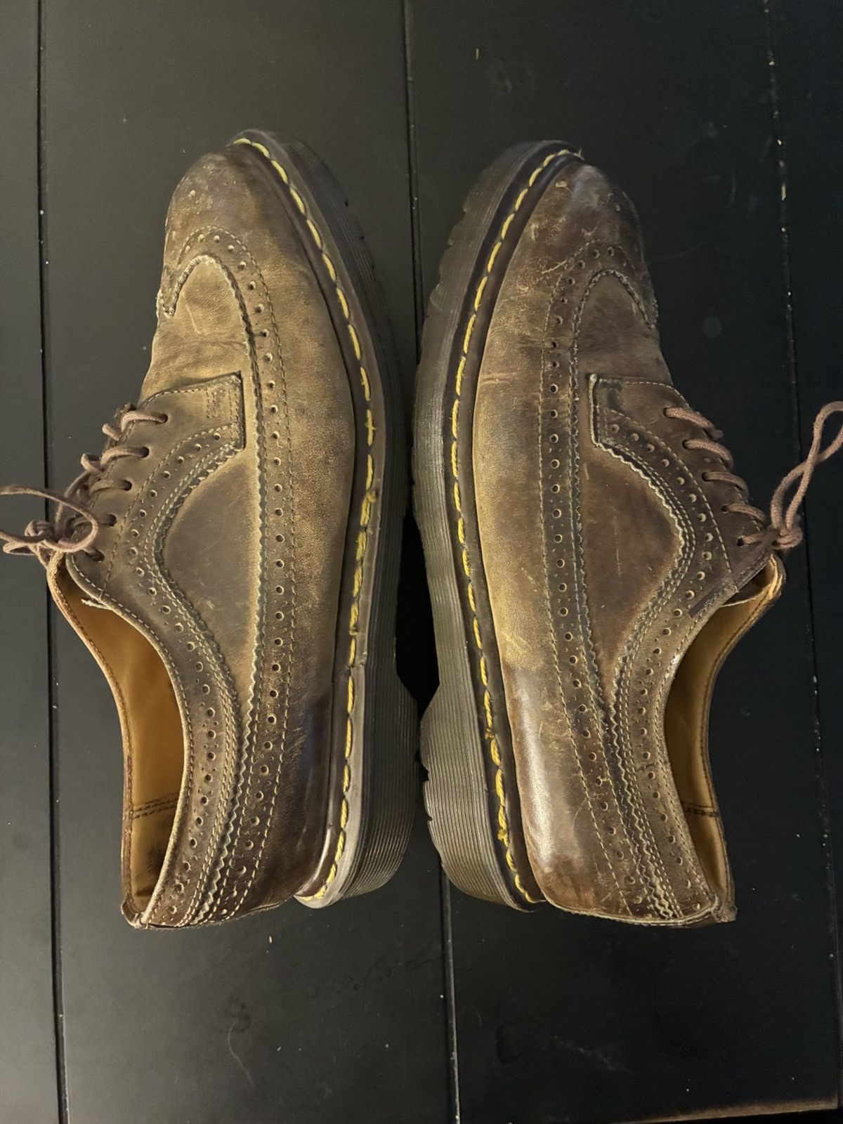 Dr. Martens Dr Martens Brown Brogue 3989 leather wingtip oxford england Size US 8 / EU 41 - 4 Thumbnail