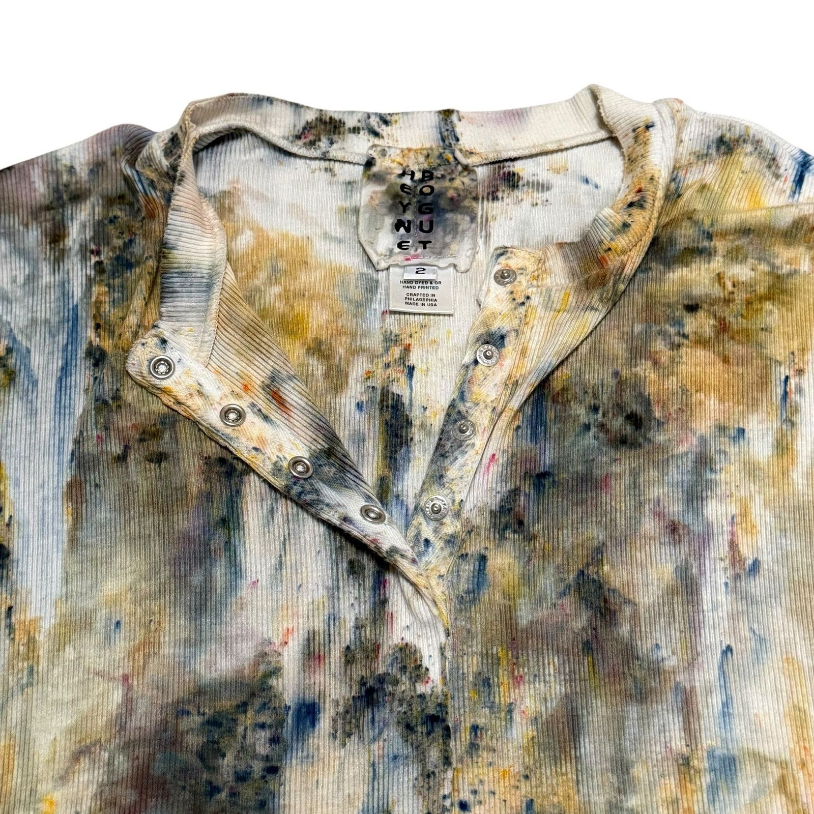 Other Heyne Bogut Top Ribbed Snap Close Hand Dyed Multicolor Small Size S / US 4 / IT 40 - 2 Thumbnail