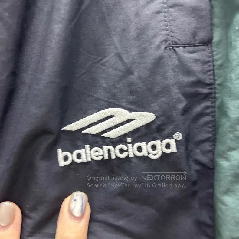 Balenciaga Balenciaga size XS Color-block Racing Wide Leg Nylon Pants Size US 27 - 3 Thumbnail