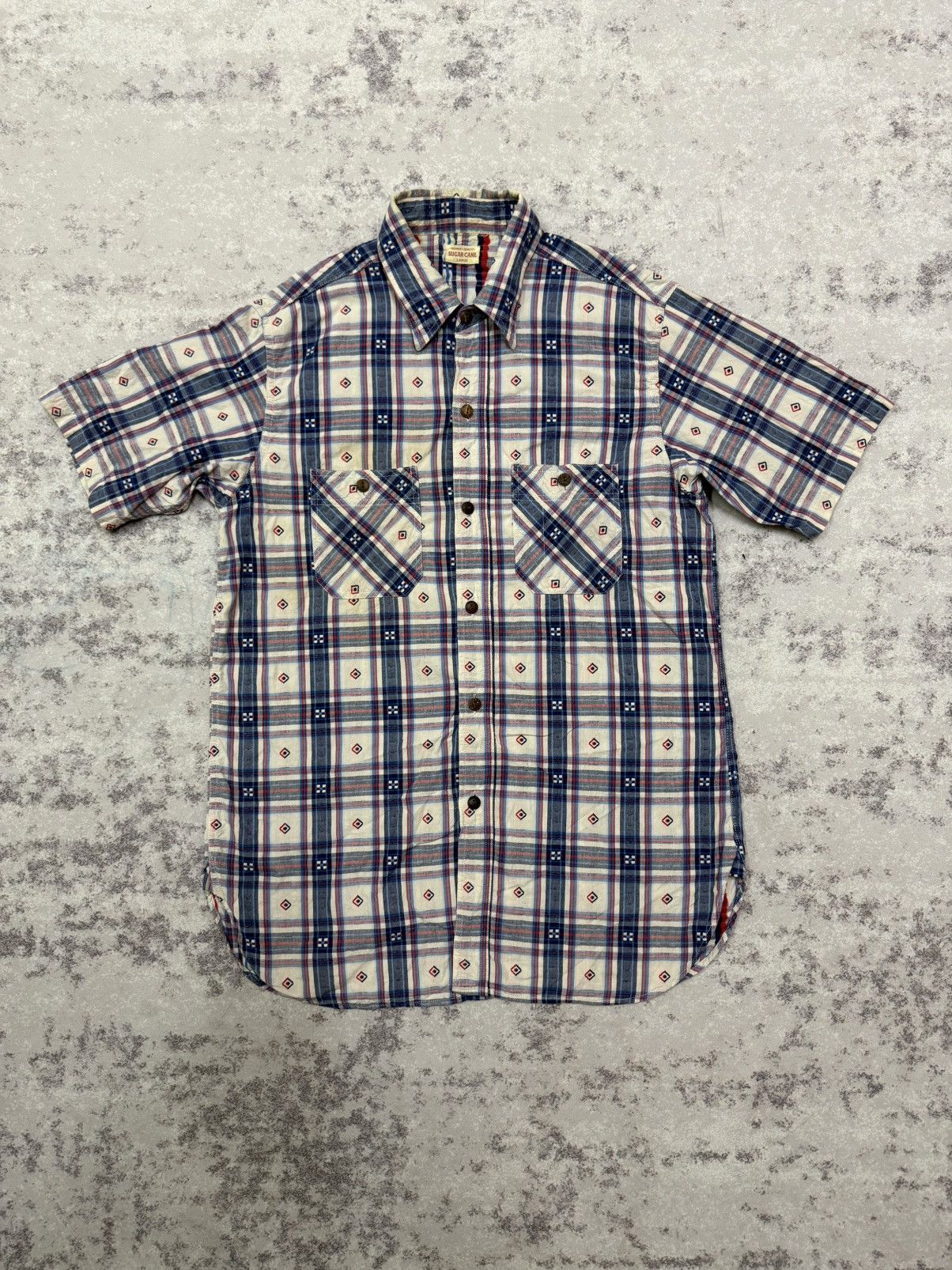 Sugar Cane Vintage Sugar Cane Twill Check Wood Button Up Work Shirt Size US M / EU 48-50 / 2 - 3 Thumbnail