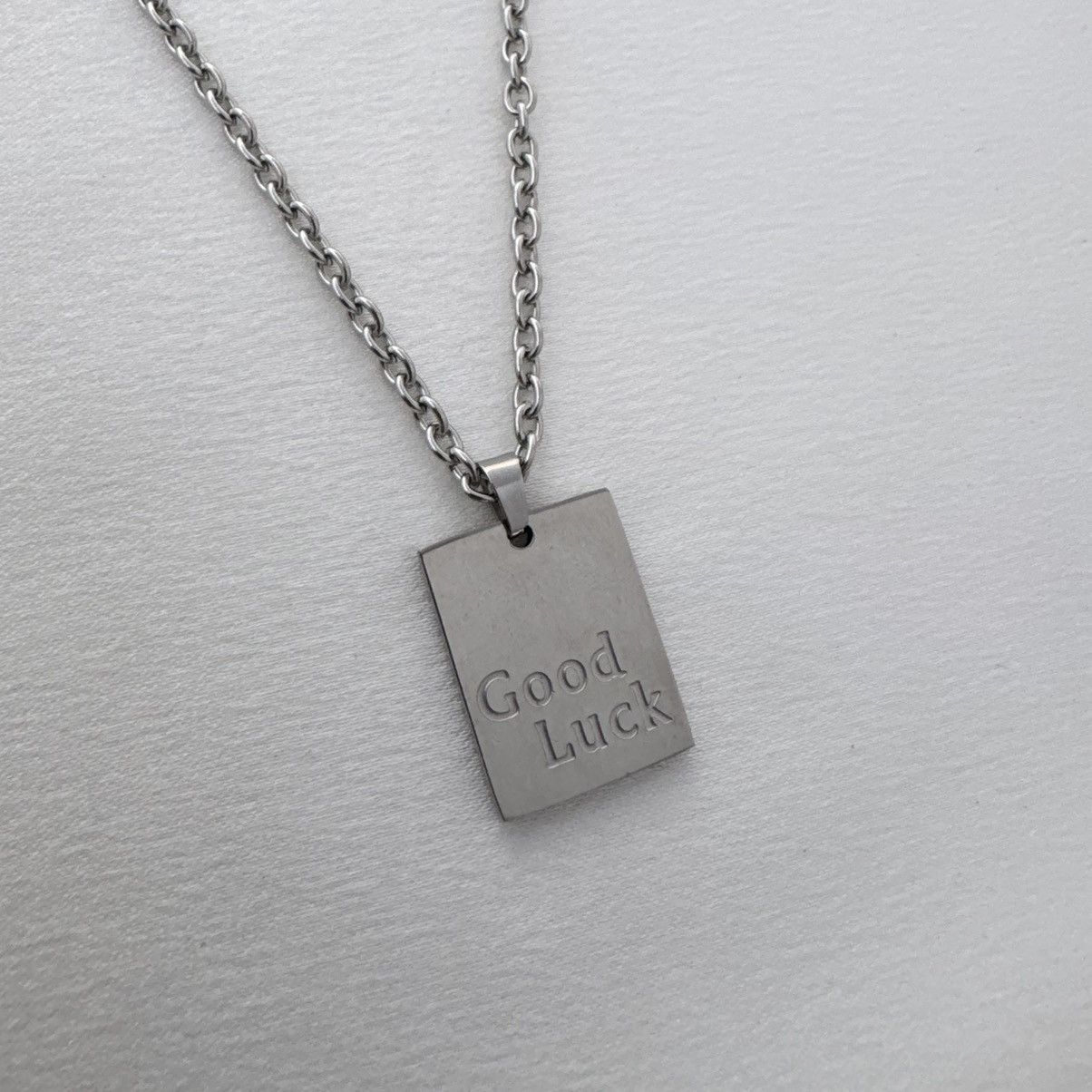 Other Geometric Square Good Luck Pendant Necklace for Men Women Size ONE SIZE - 2 Thumbnail