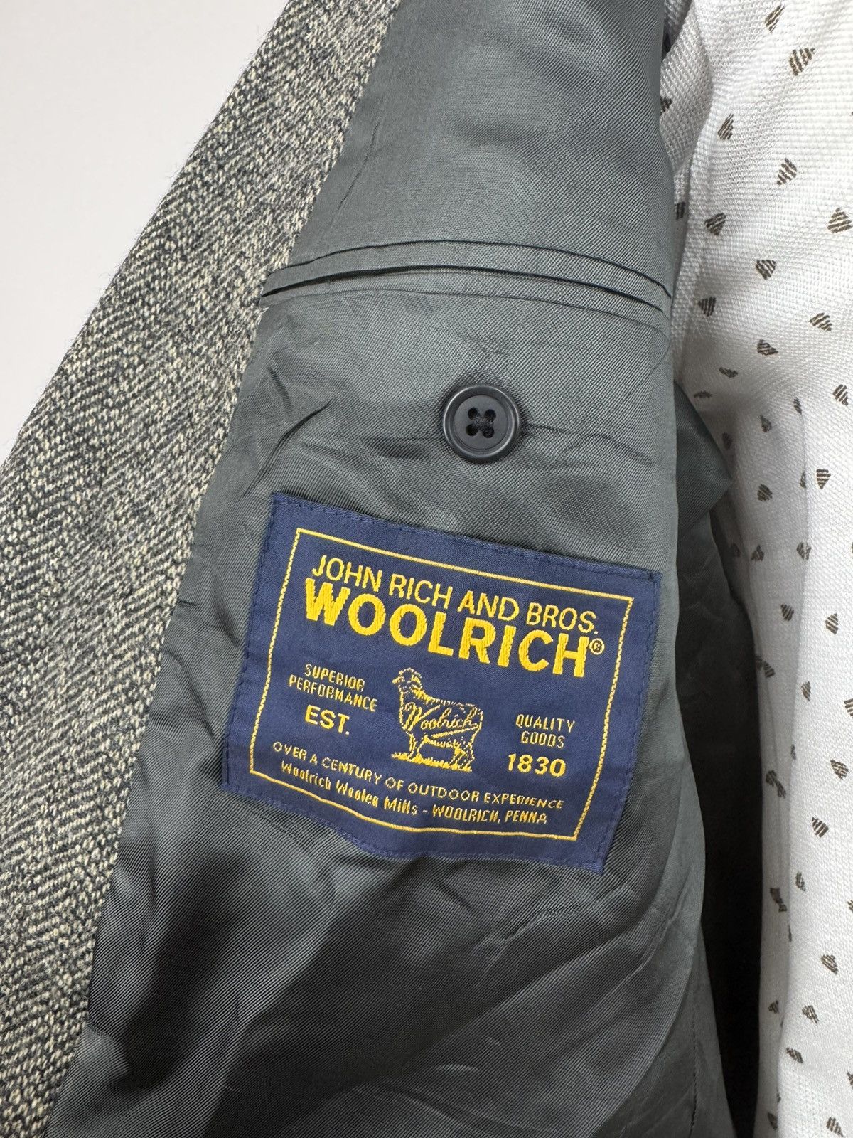 Woolrich Woolen Mills WOOLRICH JOHN RICH And BROS. Tweed Sport Vintage Blazer Size 42L - 11 Thumbnail