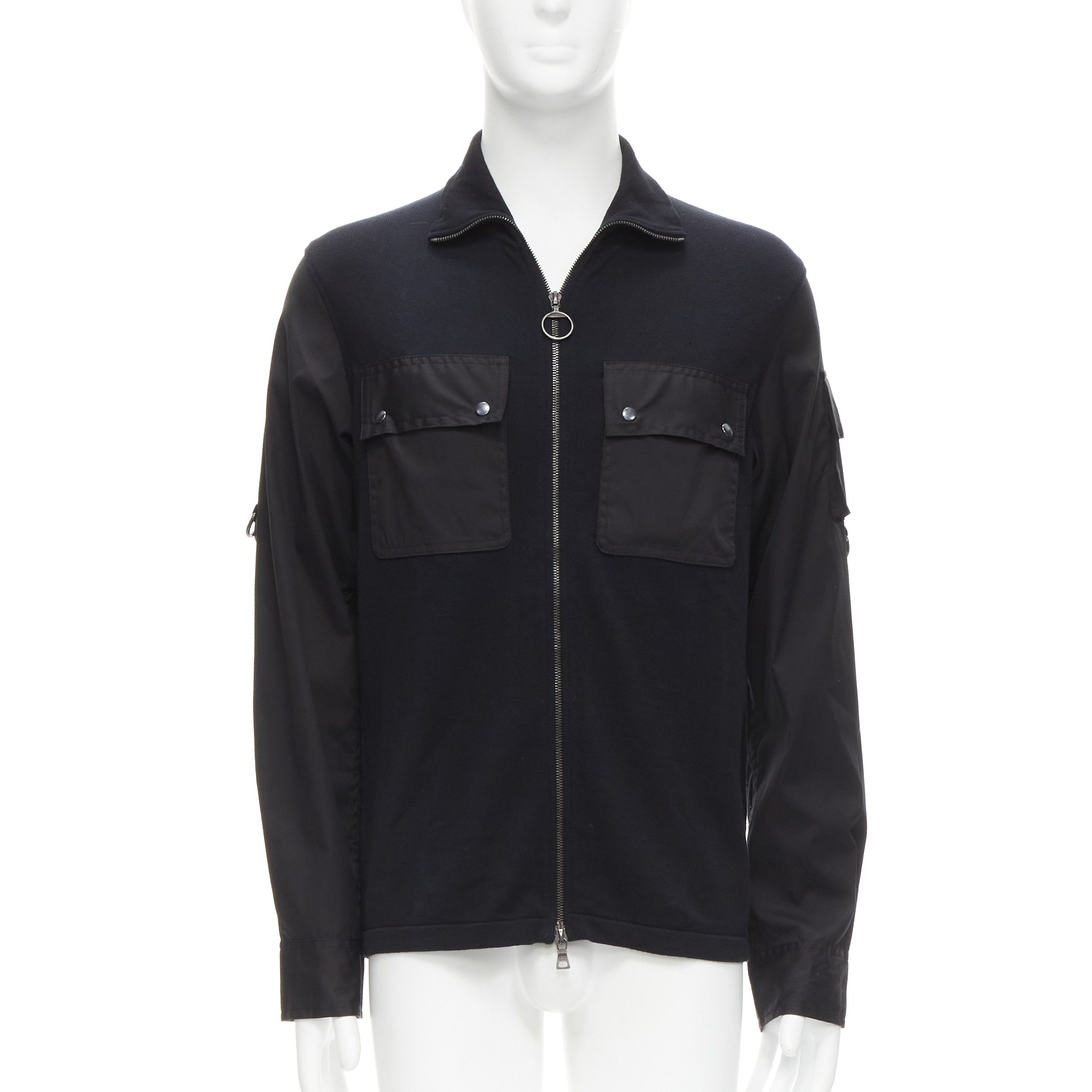 Prada PRADA LINEA ROSSA black cotton utility pocket zip up jacket IT50 L Size US L / EU 52-54 / 3 - 1 Thumbnail