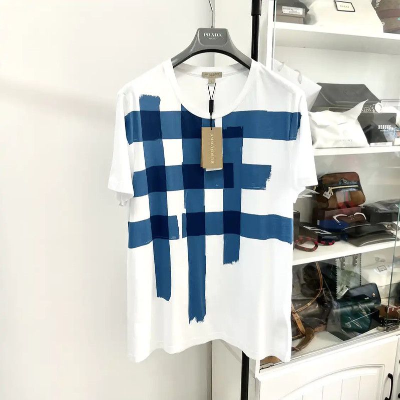 Burberry Summer White Cotton Short Sleeve T-Shirt