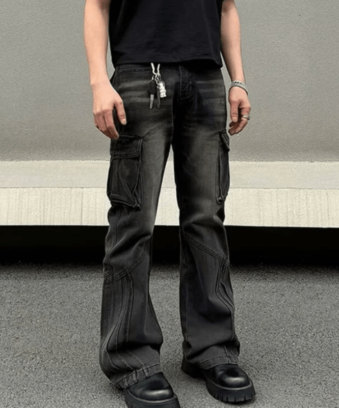 Japanese Brand Multi Pockets Baggy Jeans Size US 36 / EU 52 - 1 Thumbnail