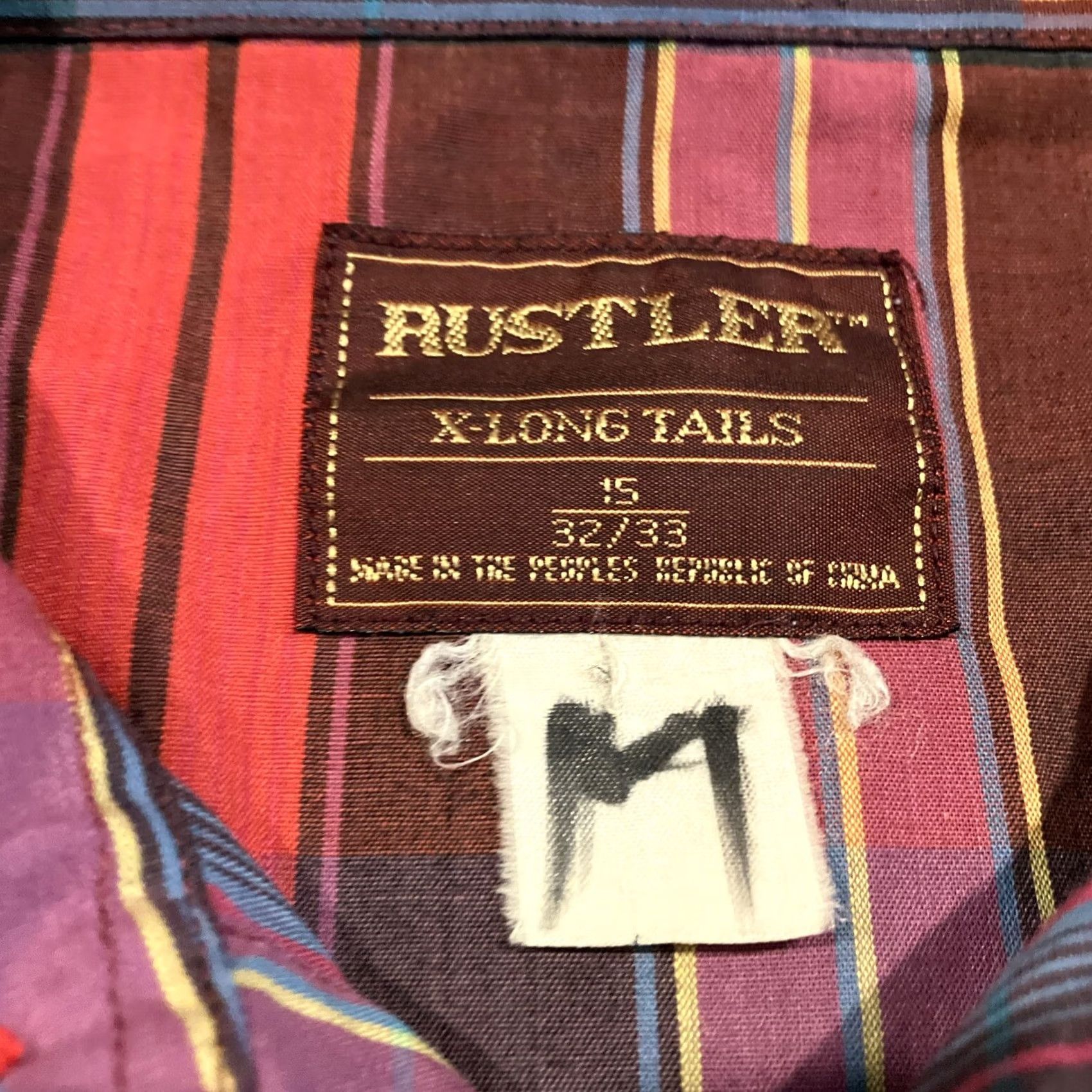 Vintage VINTAGE Rustler Red Plaid Long Tails Long Sleeve Pearl Snap Shirt 15 32/33 Men Shirt Cowboy Western 80s 90s Size US M / EU 48-50 / 2 - 4 Thumbnail