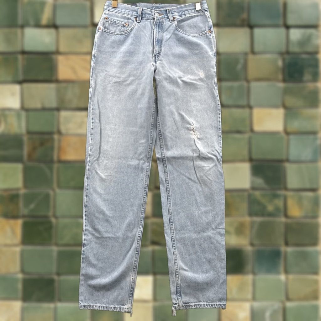 Levi's VINTAGE Levi's 550 Jeans Men 31x34 Blue Denim Mid Rise Relaxed Straight 90s Streetwear Y2k American Fashion Mens Size US 29 - 1 Thumbnail