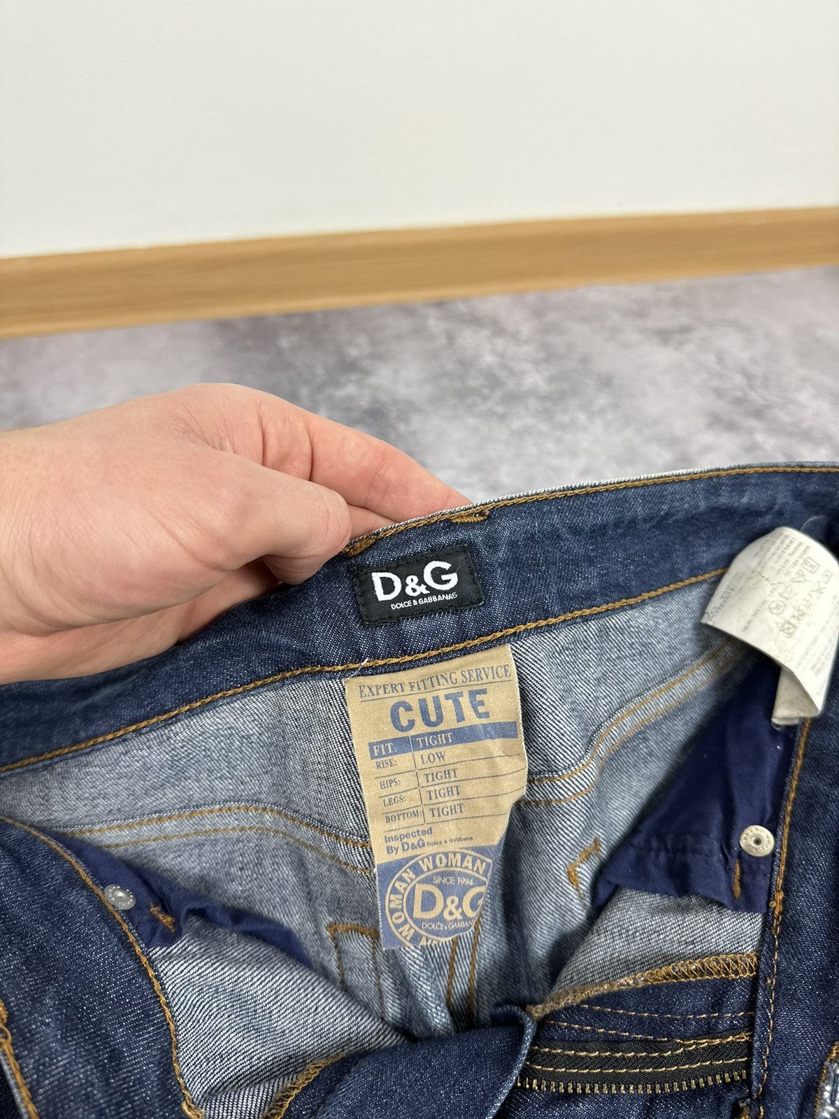 Dolce & Gabbana Vintage Dolce & Gabbana Luxury Blue Denim Avant Garde Jeans Size 26" / US 2 / IT 38 - 16 Thumbnail