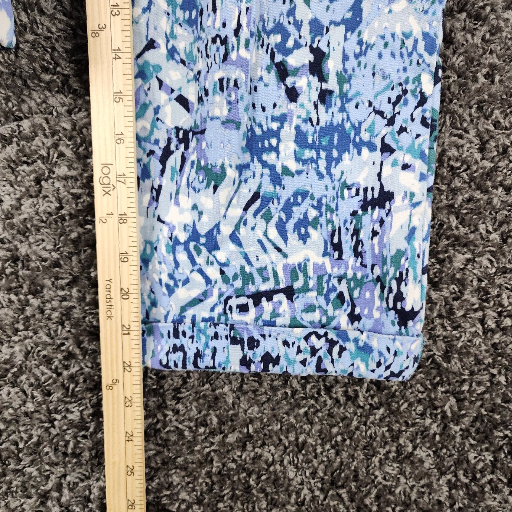 Nine West Nine West Chrystie Womens Blue Patterned Jean Capris Size 14 Jeans Capris Womens Blue 14 Nine West Chrystie Patterned Jeans Capris Size 36" / US 14 / IT 50 - 5 Thumbnail