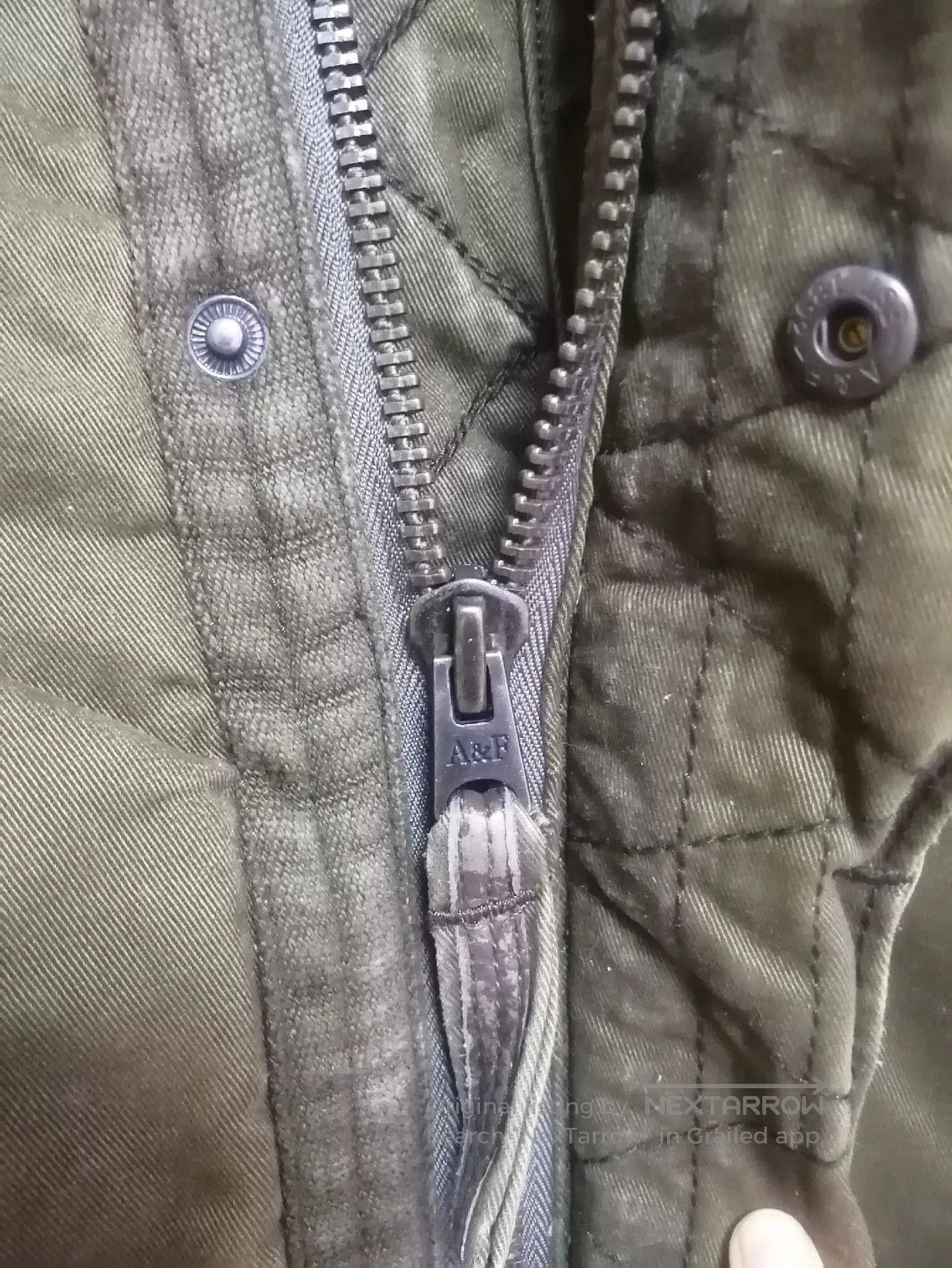 Abercrombie & Fitch A&F Vintage Distressed Cotton Jacket. Size US L / EU 52-54 / 3 - 5 Thumbnail