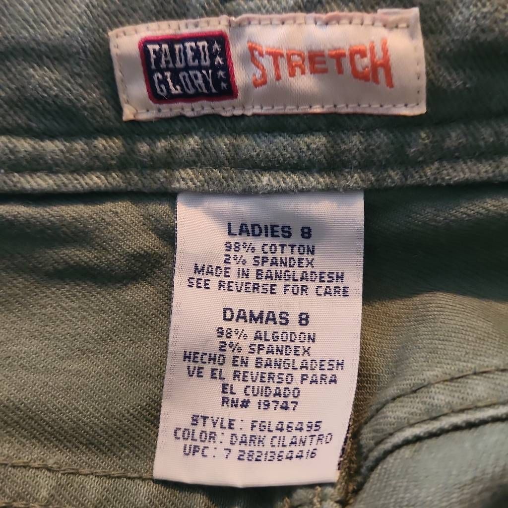 Faded Glory Faded Glory Women's Size 8 Sage Green Relaxed Jeans Size 28" / US 6 / IT 42 - 2 Thumbnail