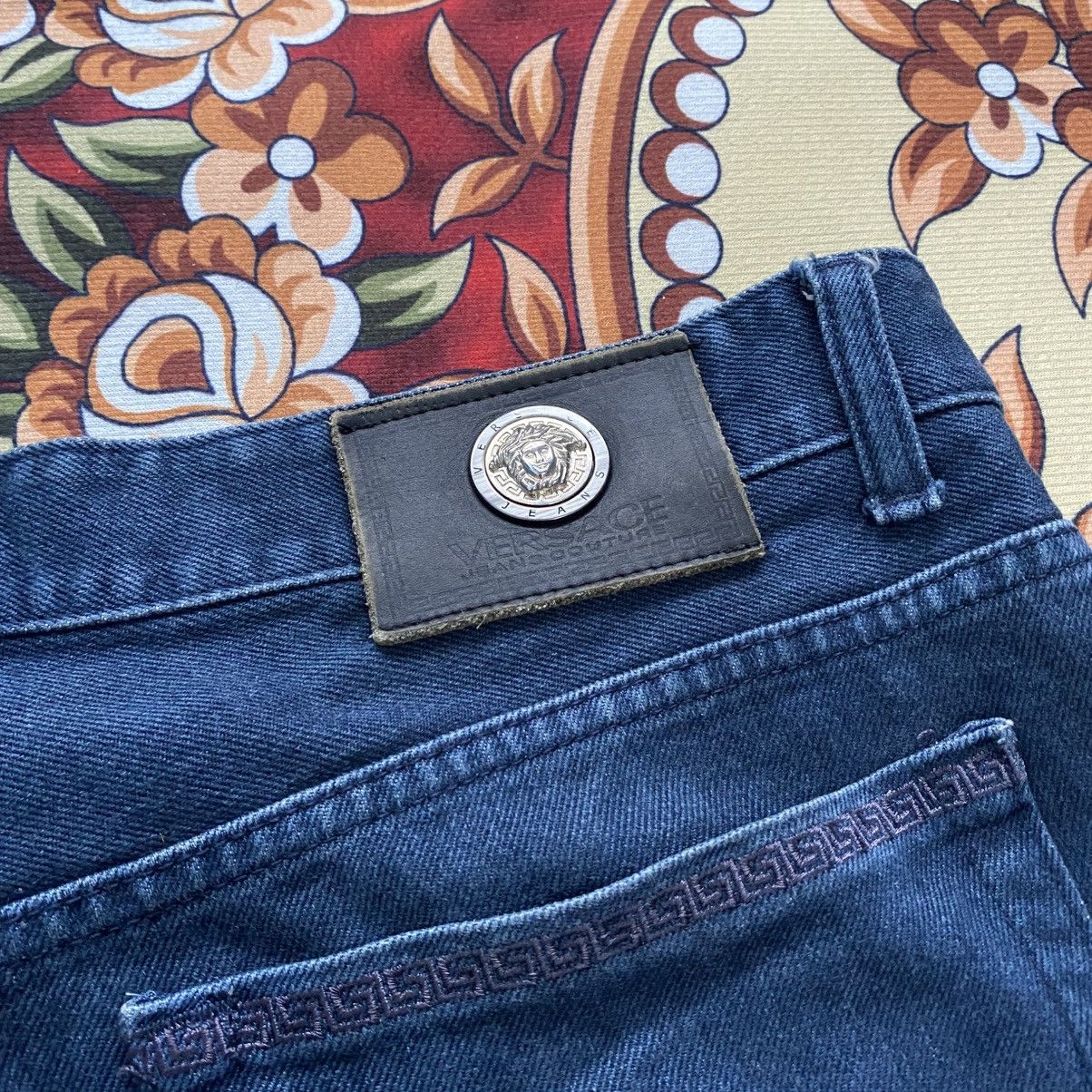Versace Jeans Couture Vintage Versace Jeans Couture Navy Blue Jeans Size US 38 / EU 54 - 10 Thumbnail