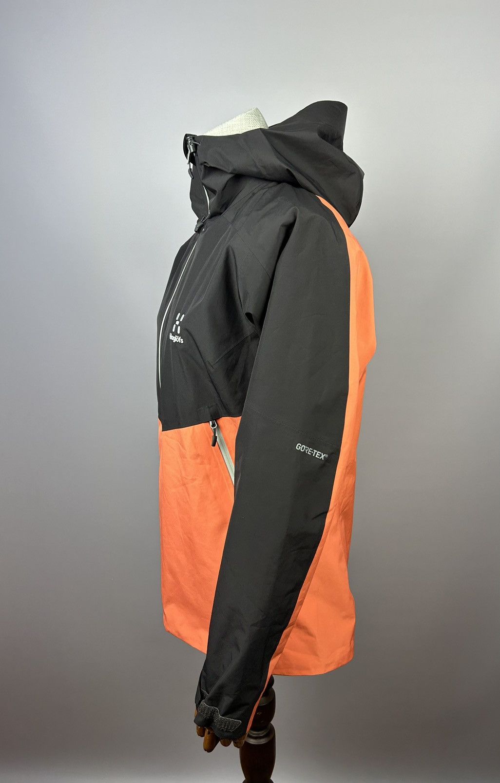 Goretex × Haglofs Haglofs Zodiac II GORE-TEX Jacket Orange Grey Outdoor Coat Size M / US 6-8 / IT 42-44 - 4 Thumbnail