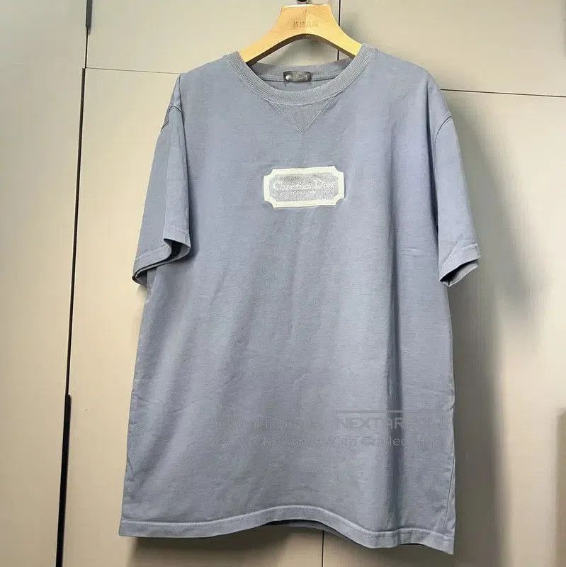 Dior Dior Summer Light Blue Cotton Blend T-Shirt . Size US XL / EU 56 / 4 - 1 Thumbnail