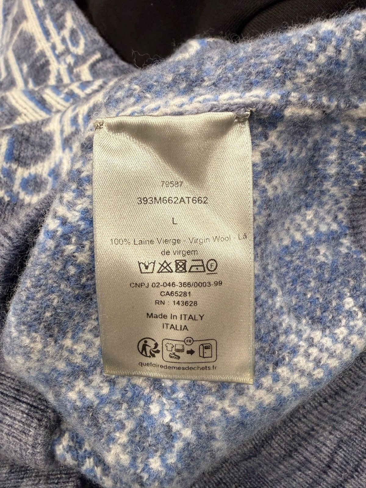Dior Dior Oblique Knit Sweater Size US L / EU 52-54 / 3 - 4 Thumbnail