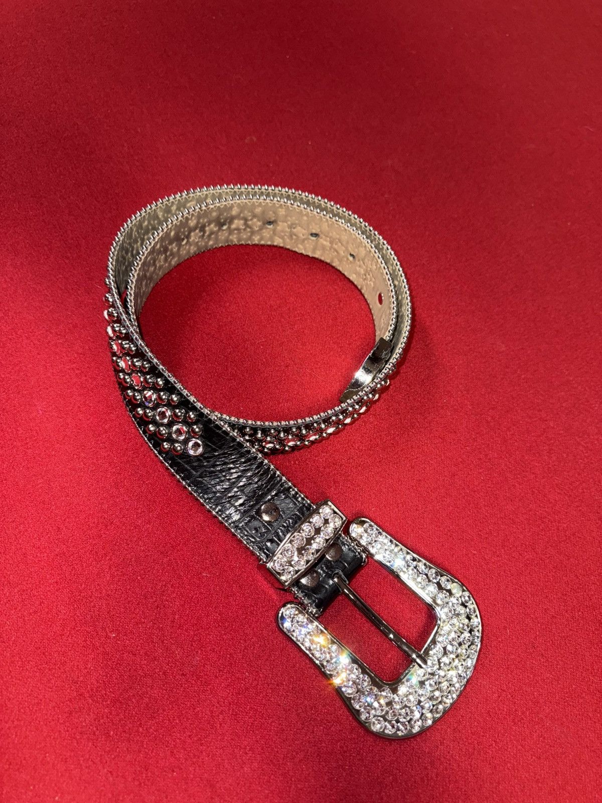 B.B. Simon 'Classic' Black Fully Loaded Crystal Belt - 32