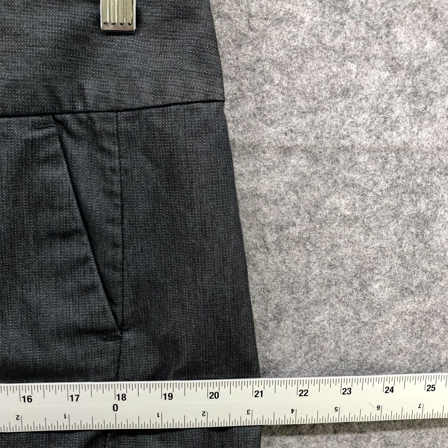 Loft Loft Pencil Skirt Womens Size 14 Gray Pleat Back Skirt Knee Length, Pencil Style, Cotton Blend, Vintage No, Workwear, Formal, Casual, Regular Size 36" / US 14 / IT 50 - 5 Thumbnail