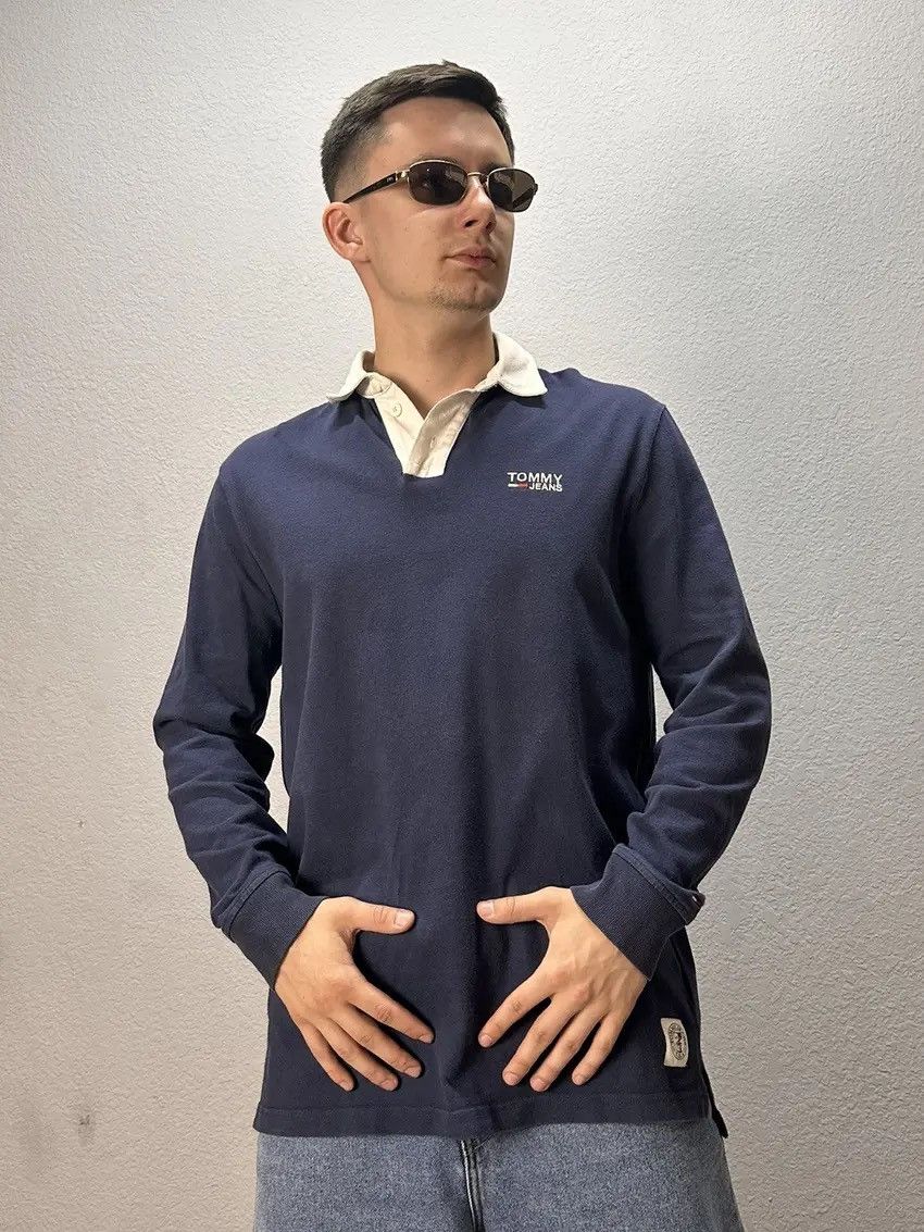 Tommy Hilfiger × Vintage Vintage Tommy Hilfiger longsleeve Polo faded Y2K Sk8 Size US S / EU 44-46 / 1 - 1 Thumbnail