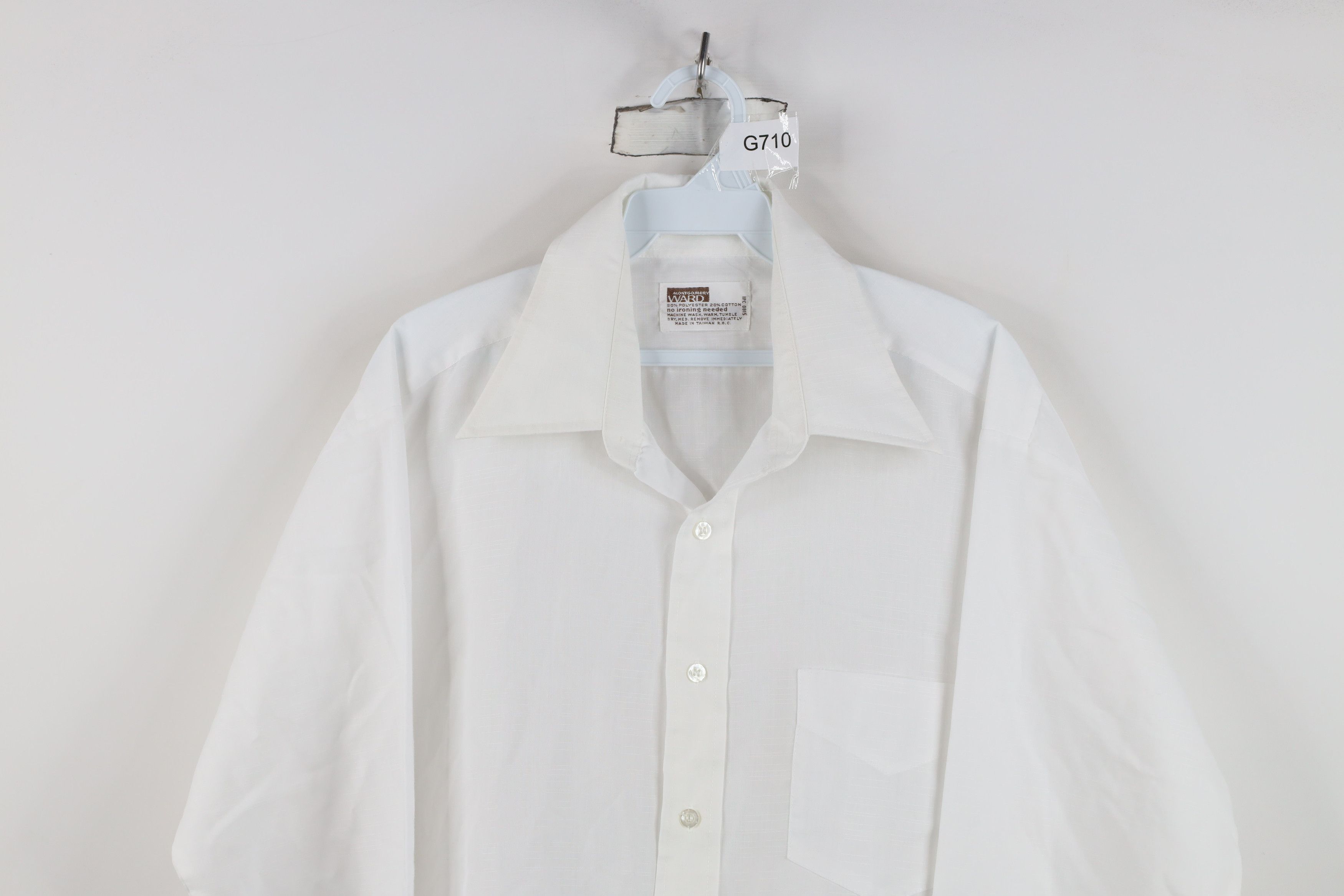 Vintage Vintage 70s Streetwear Checkered Collared Button Shirt White Size US XL / EU 56 / 4 - 2 Thumbnail