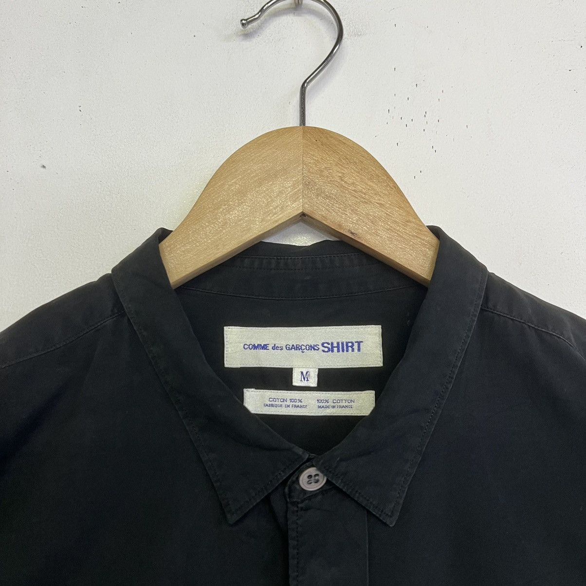 Comme des Garcons SHIRT COMME des GARCONS SHIRT Minimalist Black Button Shirt Size US M / EU 48-50 / 2 - 7 Thumbnail