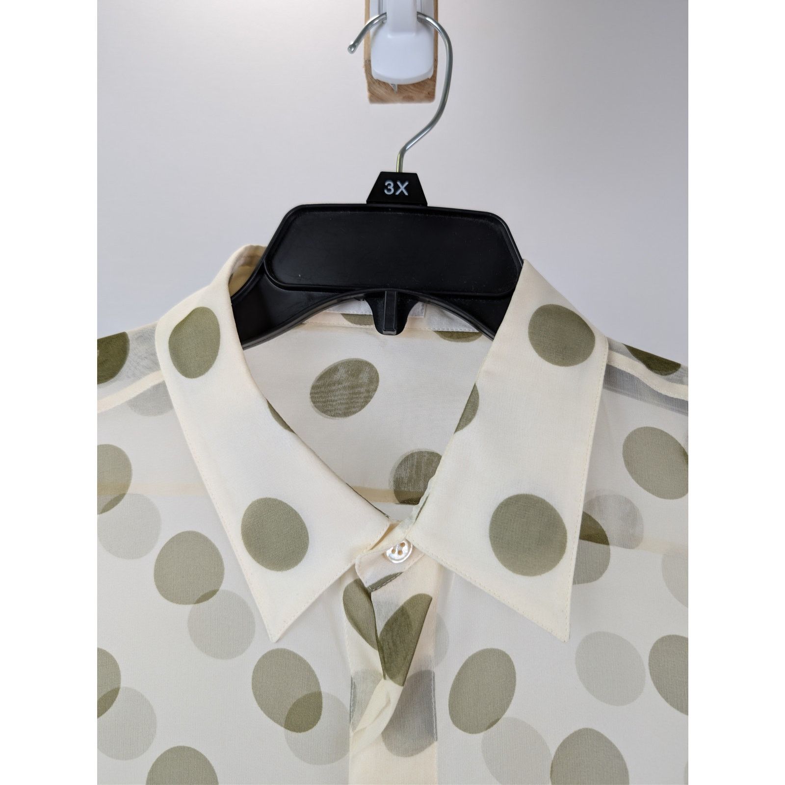 Saint Laurent Paris o1rshd1 Chemise Col Universe Polka Dot Button up Shirt Size US S / EU 44-46 / 1 - 9 Thumbnail