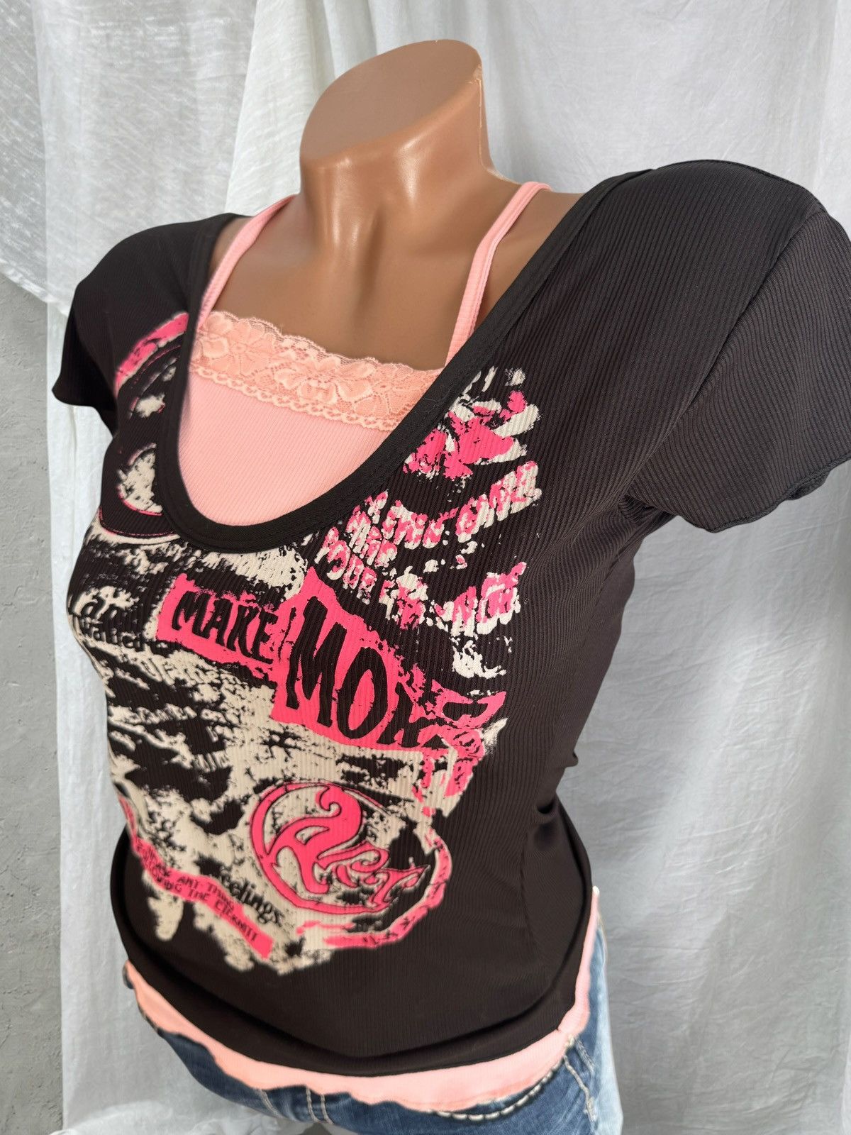 Hysteric Glamour Amazing 2000’s Aesthetic Gothic Emo Y2K T-Shirt Size M / US 6-8 / IT 42-44 - 5 Thumbnail