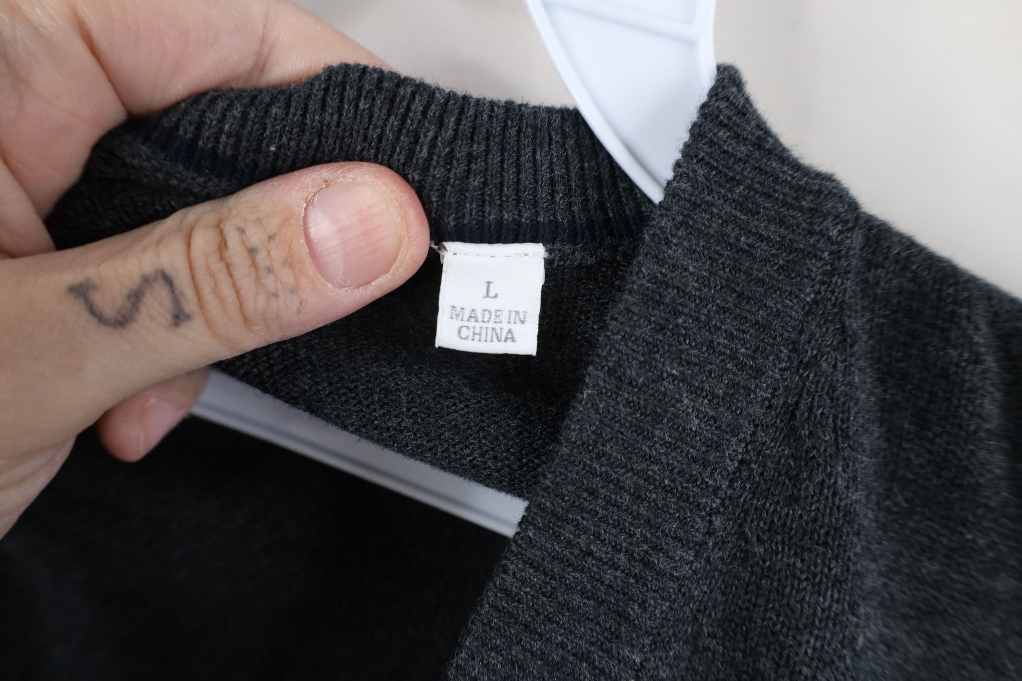 Vintage Vintage 90s Y2K Streetwear Cotton Knit Cardigan Sweater Gray Size US L / EU 52-54 / 3 - 7 Thumbnail