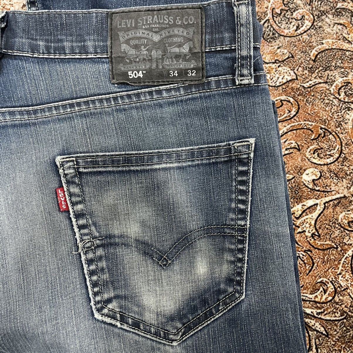 Levi's Vintage Clothing 🔥Vintage Levis 504 Stoned Washed Ripped Distress Denim Jeans Size US 34 / EU 50 - 14 Thumbnail