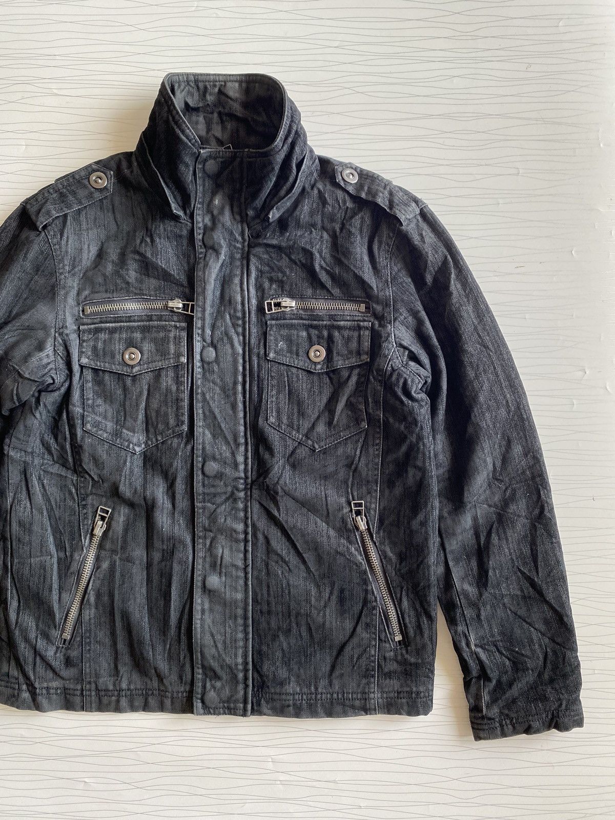 If Six Was Nine × Japanese Brand × Le Grande Bleu (L.G.B.) ⚡️SEND OFFERS⚡️ Roushatte Tectical Biker Denim Jacket Size US M / EU 48-50 / 2 - 2 Thumbnail
