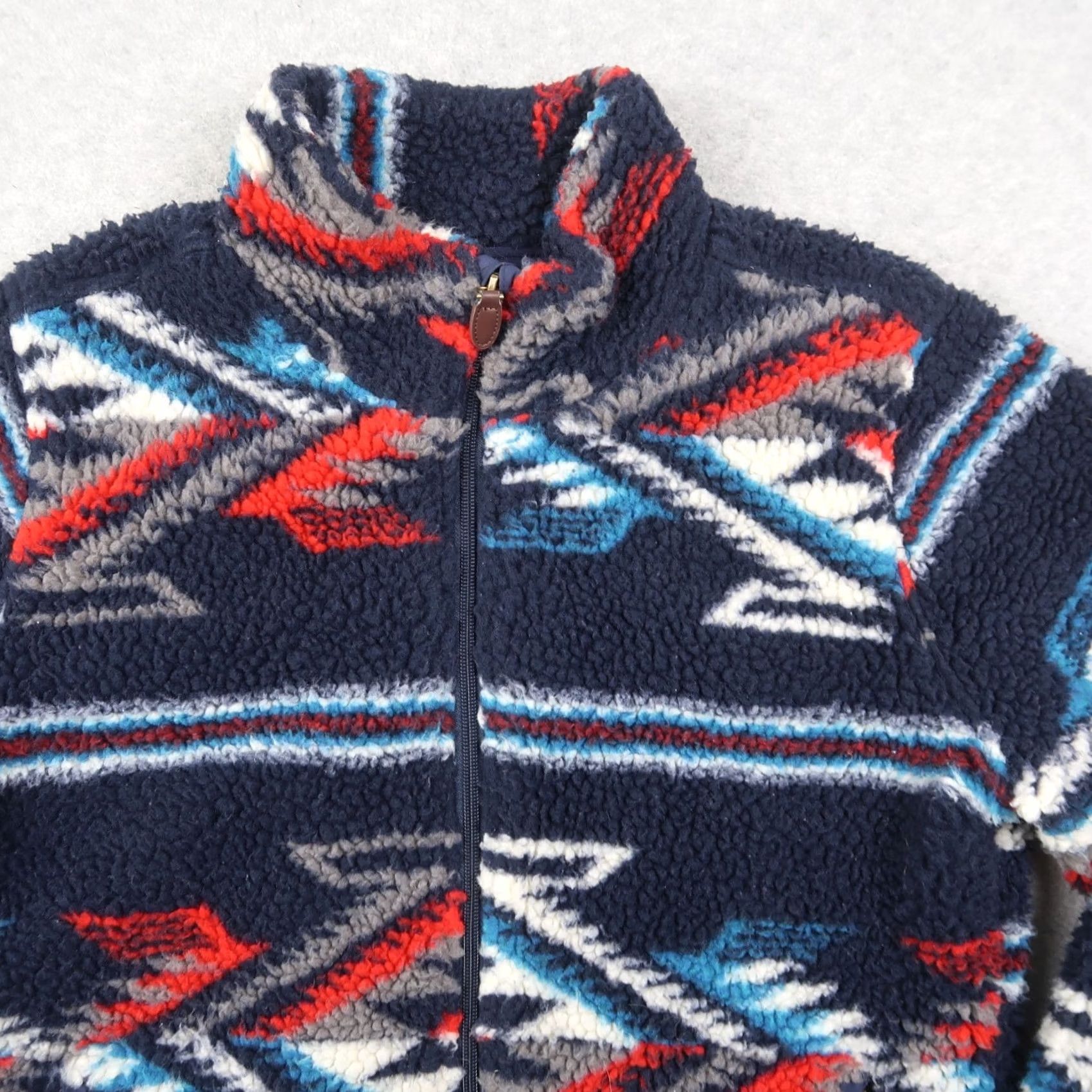 Ariat Ariat Jacket Aztec Blue Full Zip Long Sleeve Regular Size M Women’s Medium/Fleece Jacket/Aztec Pattern/Fleece/Blue/Garment Care: Machine Washable Size S / US 4 / IT 40 - 3 Thumbnail