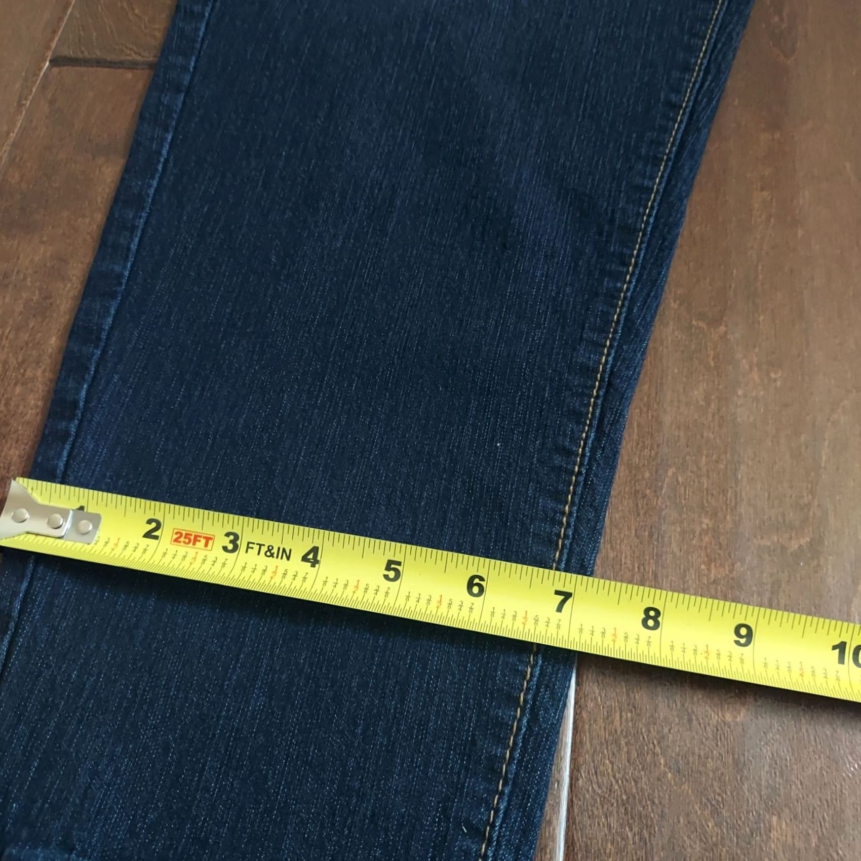 Vintage LAST Navy Blue Denim Jeans Studded Back Pockets Plus Size 20 Women Straight Jeans Navy Blue 20 Womens Size 42" / US 20 - 7 Thumbnail