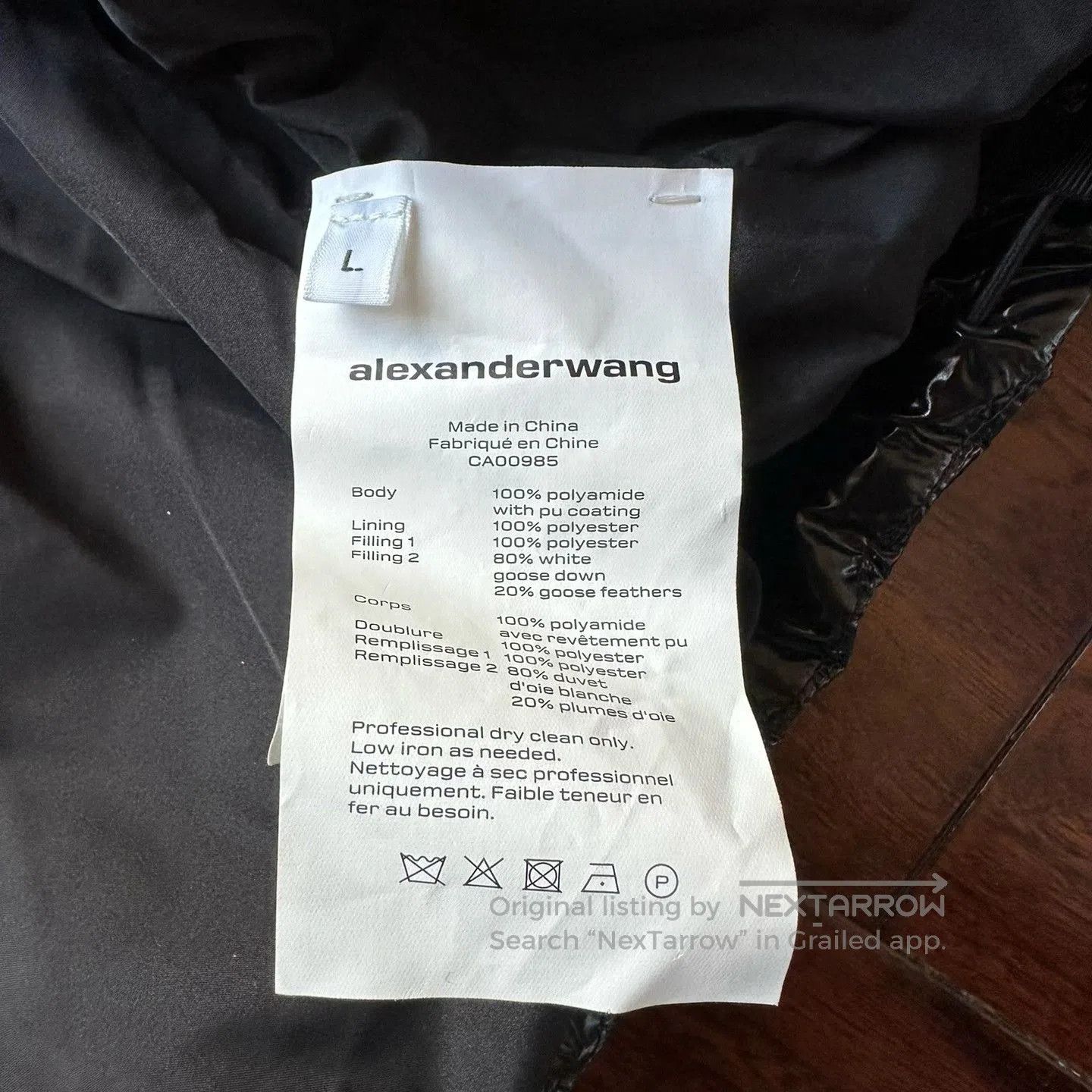 Alexander Wang Alexander Wang Black Zip Hooded Down Jacket. Size US L / EU 52-54 / 3 - 4 Thumbnail