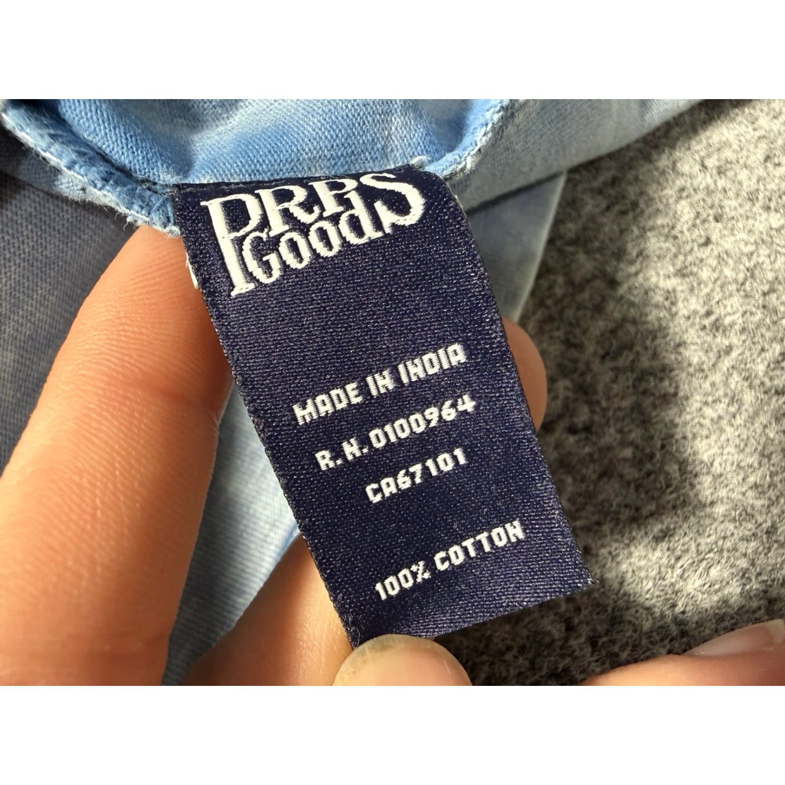 Prps PRPS Goods & Co. Men’s Short Sleeve Purpose Print T-Shirt M Blue Wash Size US M / EU 48-50 / 2 - 6 Thumbnail