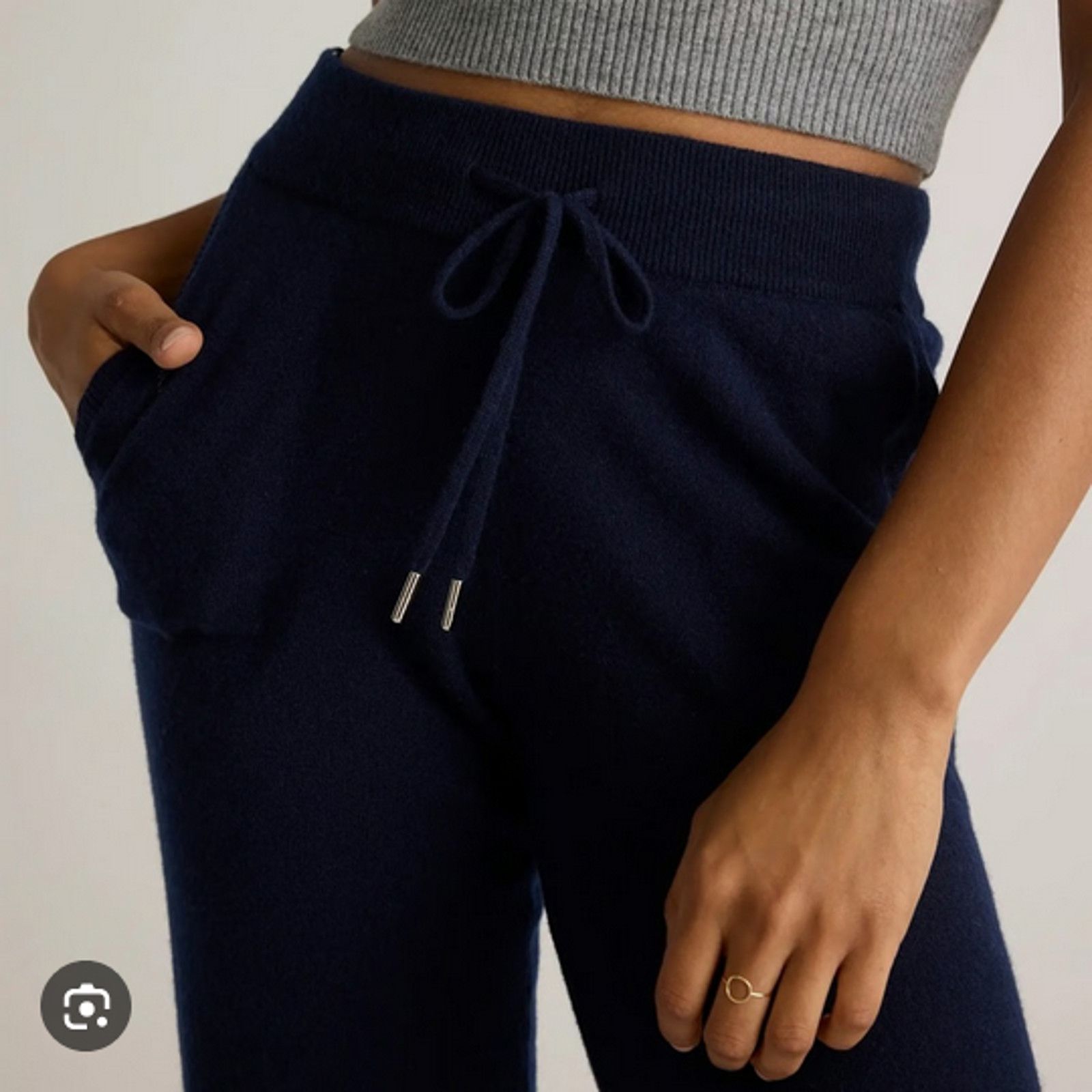 Quince Copied - Quince Cashmere Straight Leg Pants Navy XL NWT Size 30" / US 8 / IT 44 - 2 Thumbnail