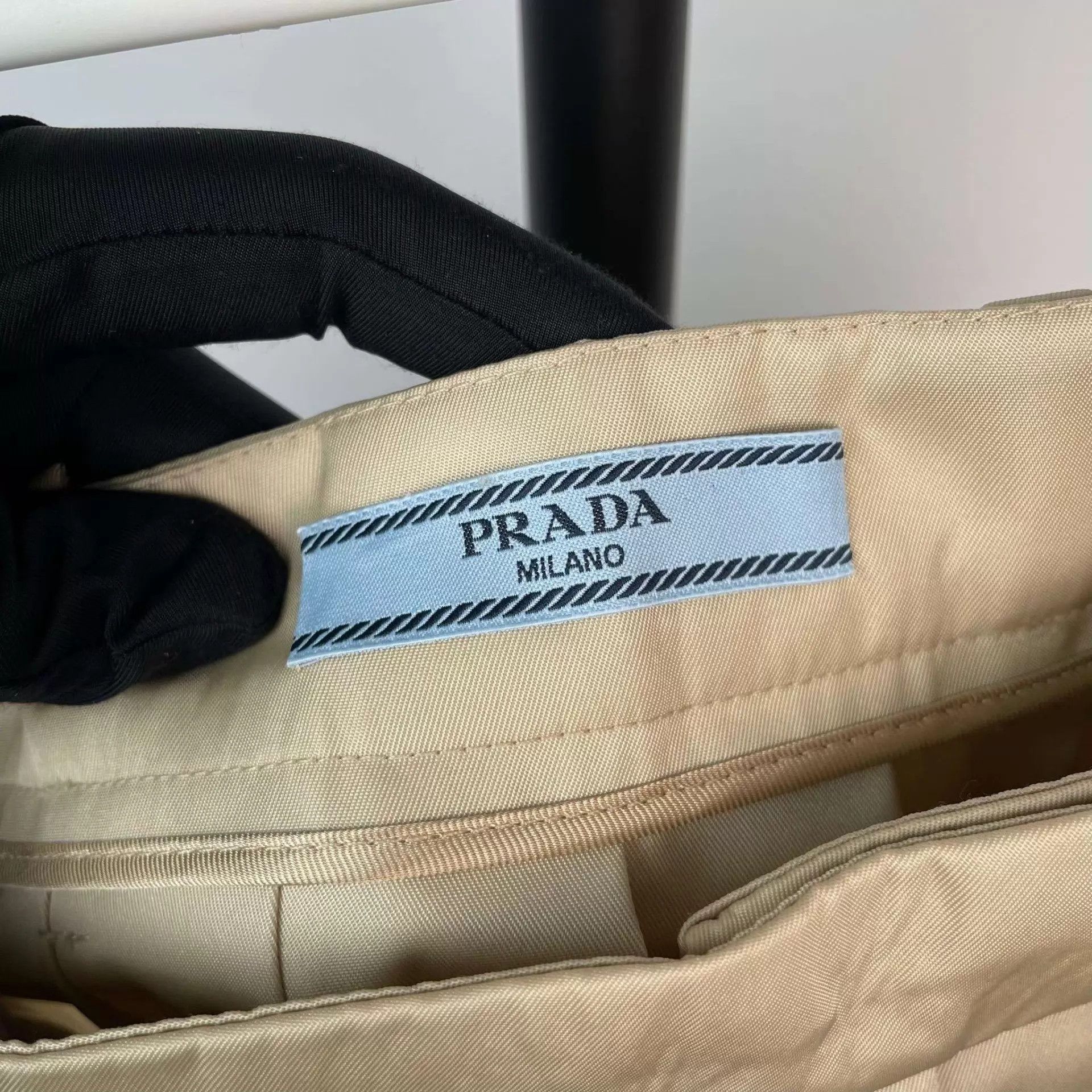 Prada Prada Canvas Pleated Long Dress 38 Khaki NWT Size 26" / US 2 / IT 38 - 8 Thumbnail